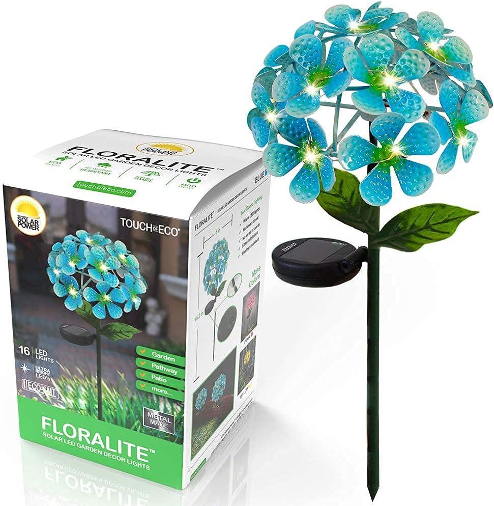 Solar LED Metal Flower Stake Lights - Multiple Colors