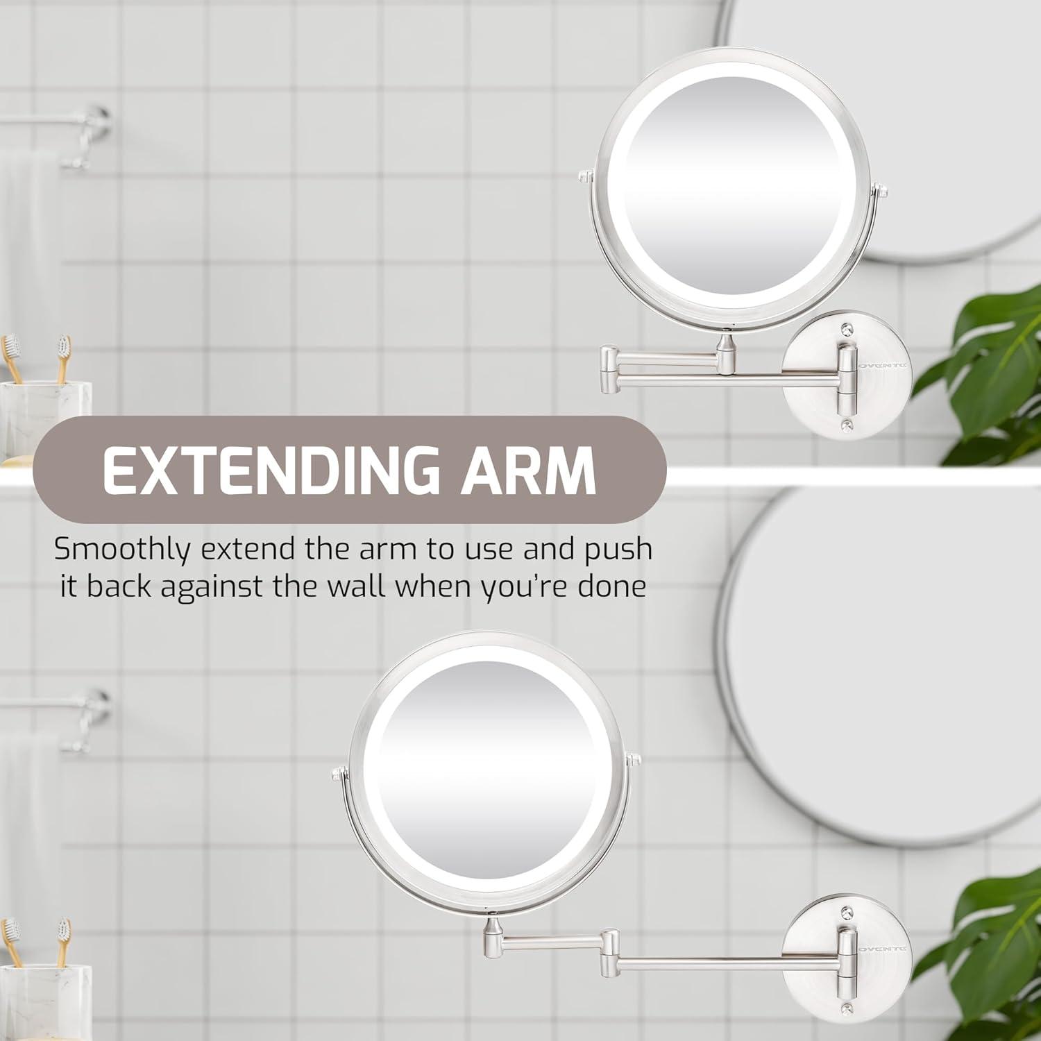 Ovente Concave LED Wall Mirror