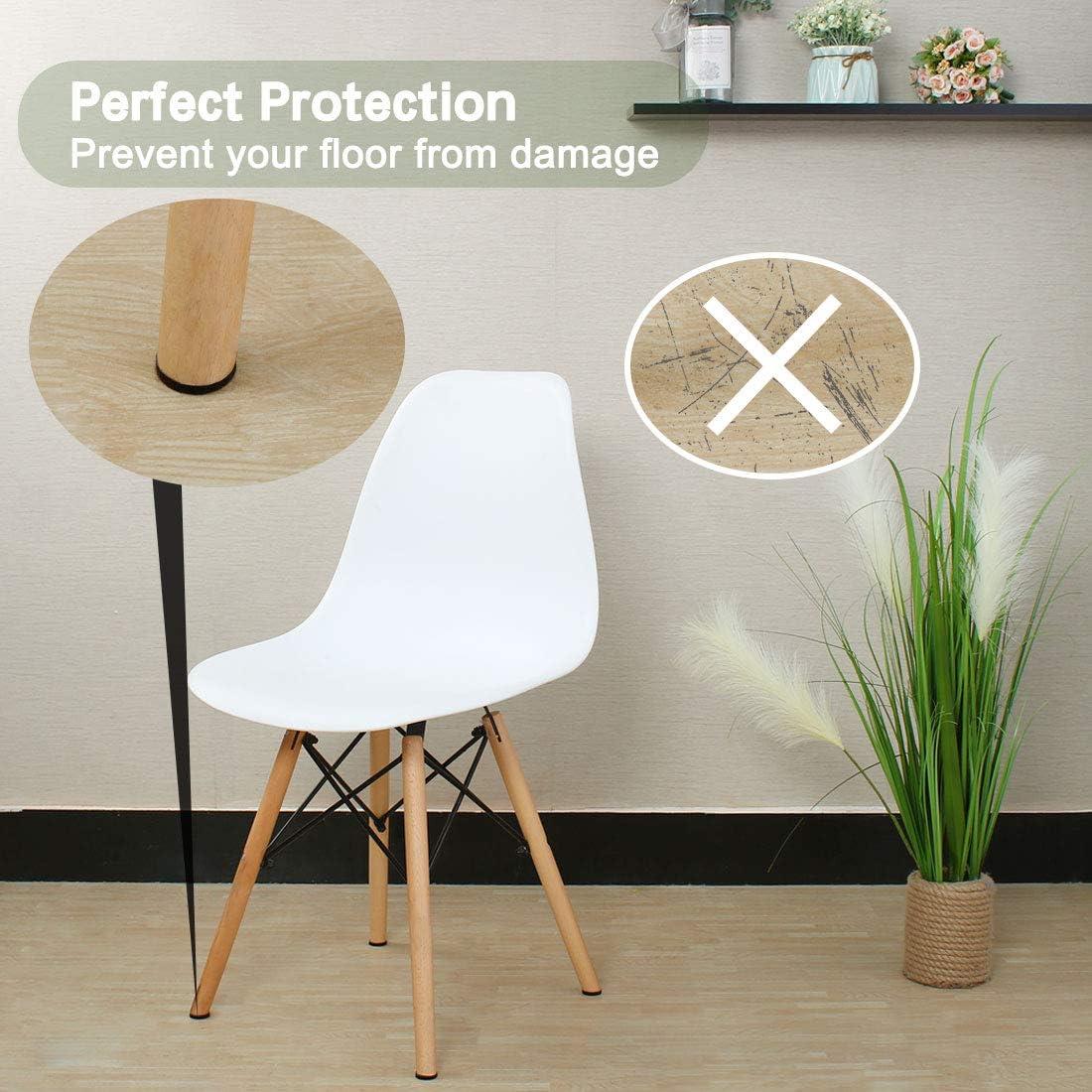 Unique Bargains Felt Furniture Pads Round 3/4" Floor Protector for Chair Legs Feet 30pcs