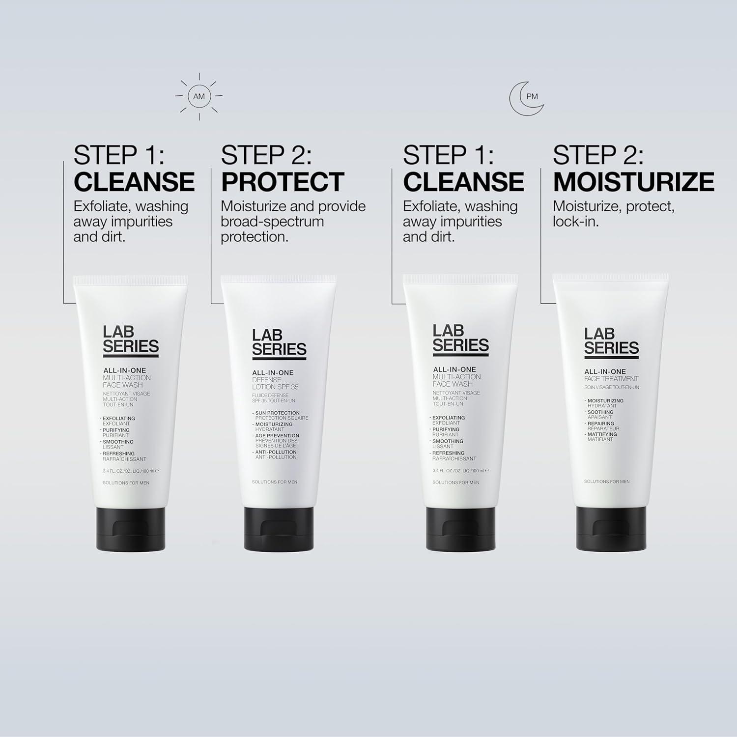 Lab Series All-In-One Men's Skincare Set with Face Wash and Moisturizer