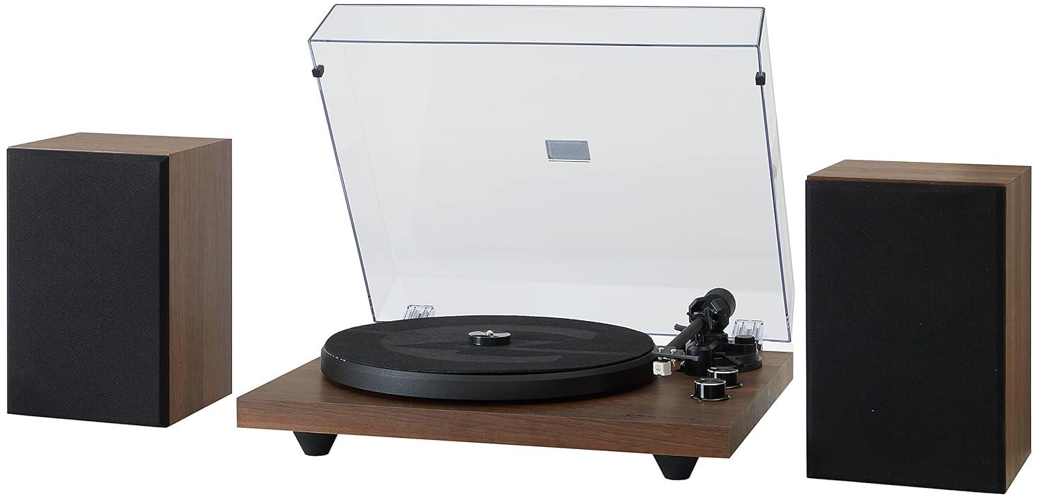 Crosley C62 Record Player & Speakers Shelf System