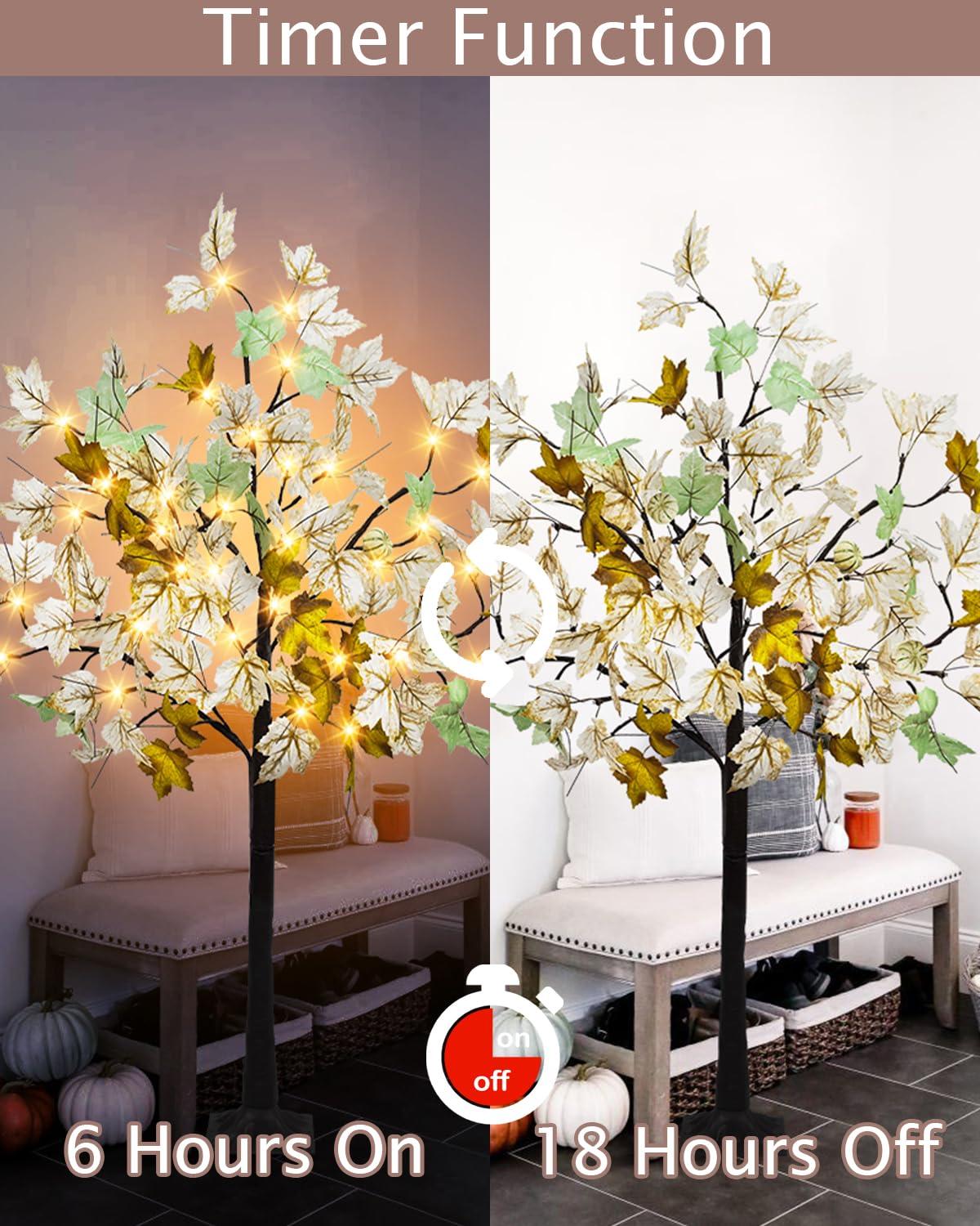 The Holiday Aisle® 6FT Fall Light Up Tree with 96 LEDs Lights