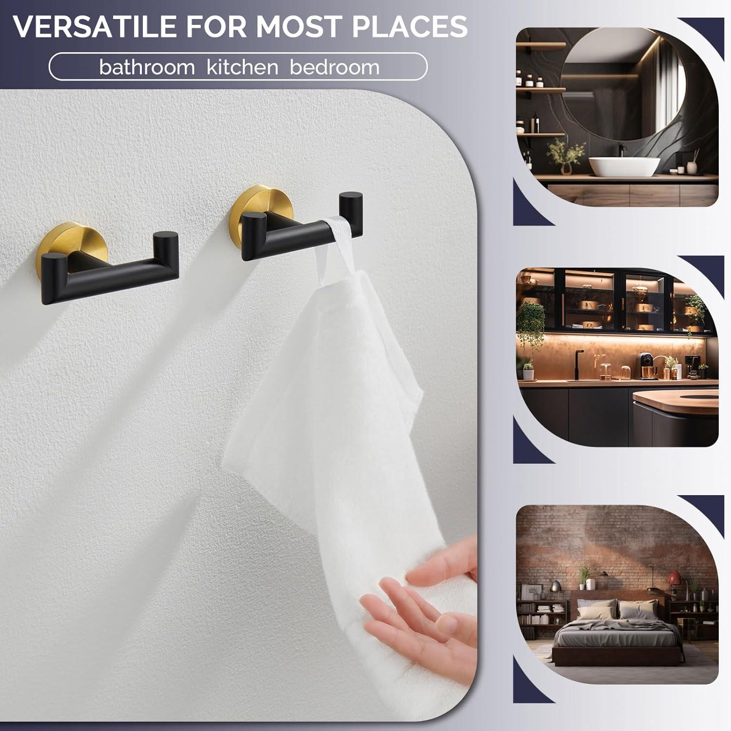 Bathroom Double Towel Hook (Set Of 2)