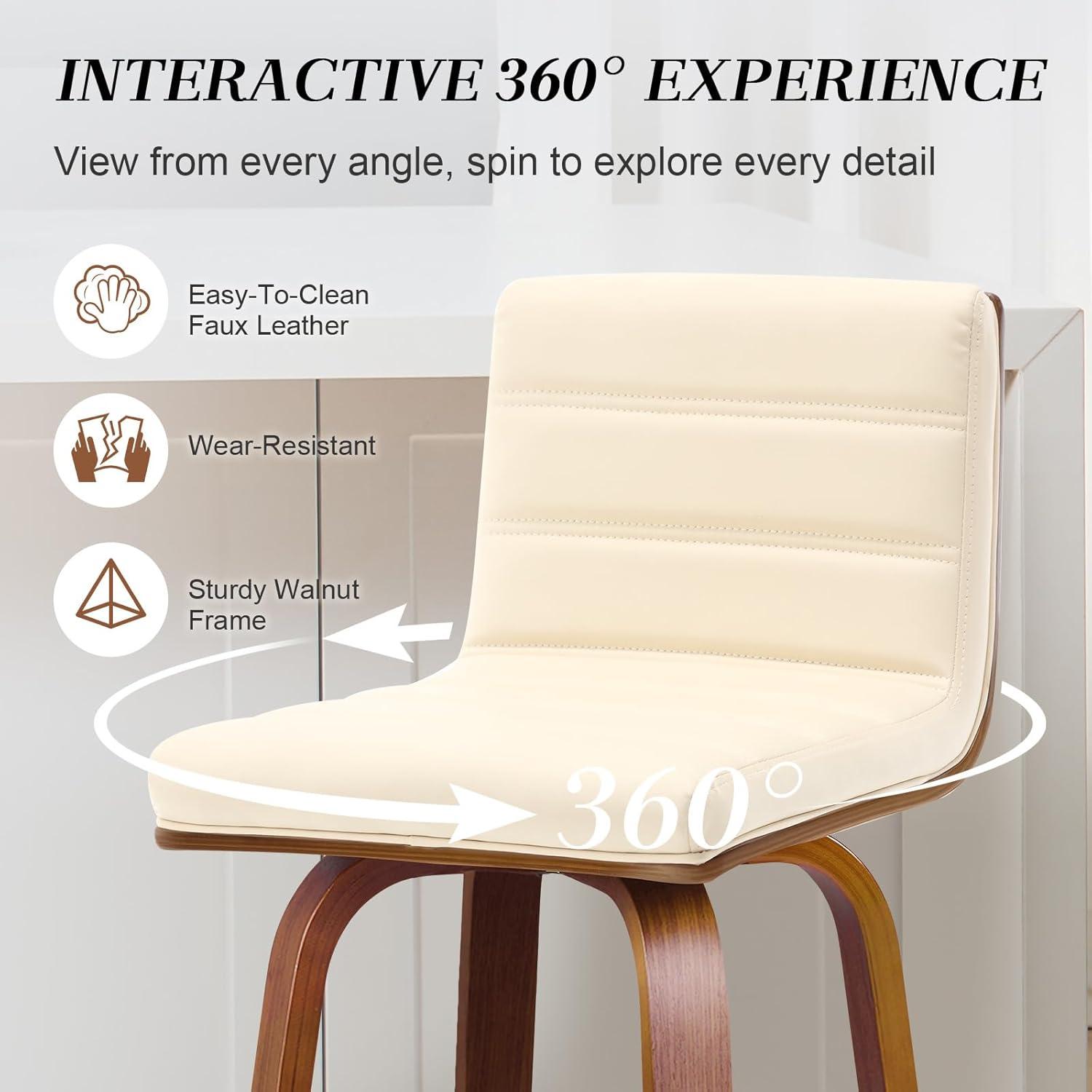 Corrigan Studio® Upholstered Swivel Stool (Set of 2)