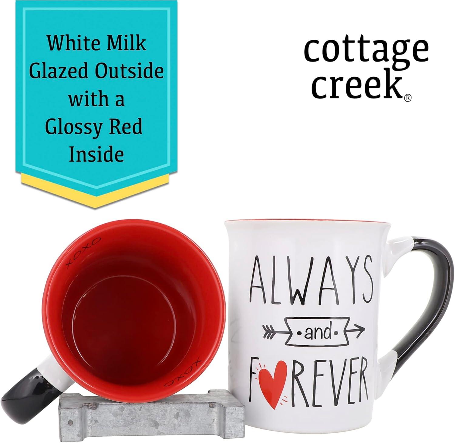 Cottage Creek I Love You, Always and Forever Set of Two I Love You Coffee Mugs, Couples Gifts