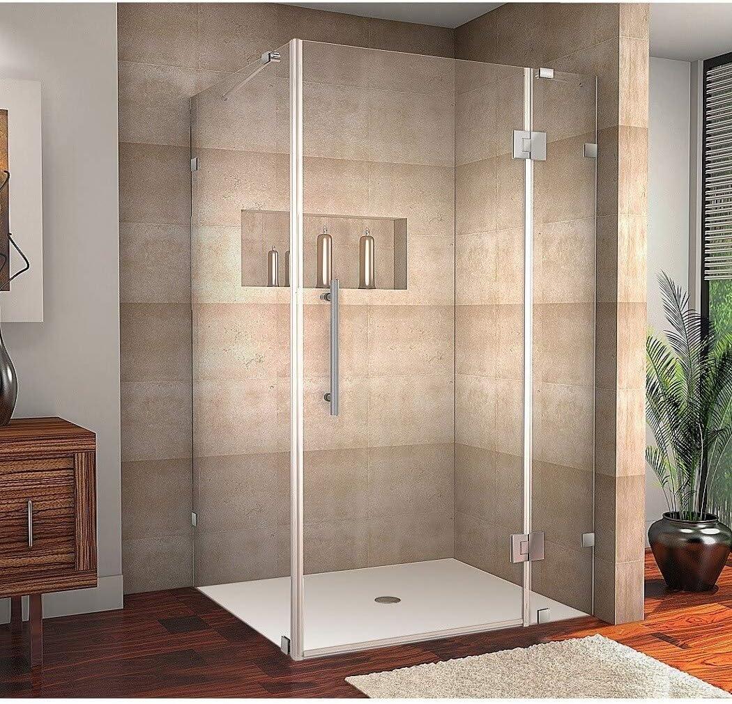 Avalux 48" D x 72" H Frameless Rectangle Shower Enclosure