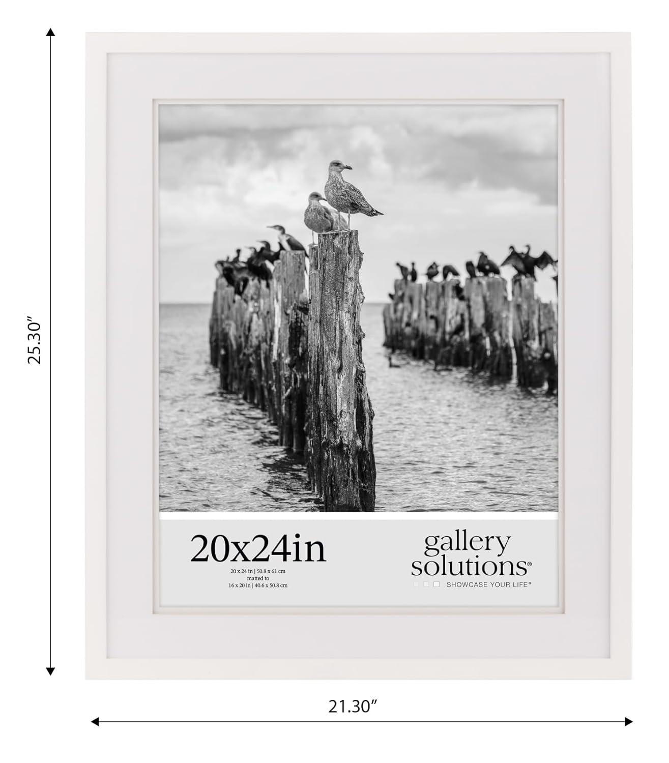 Gallery Solutions Wall Mount Double Airfloat Mat Picture Frame