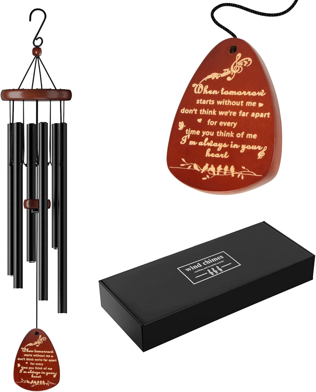 Sympathy Gifts for Loss of Loved One 32" Memorial Wind Chimes for Loss of Loved One Bereavement Condolence Gifts Sympathy Windchimes Memory Wind Chime with Memorial Card