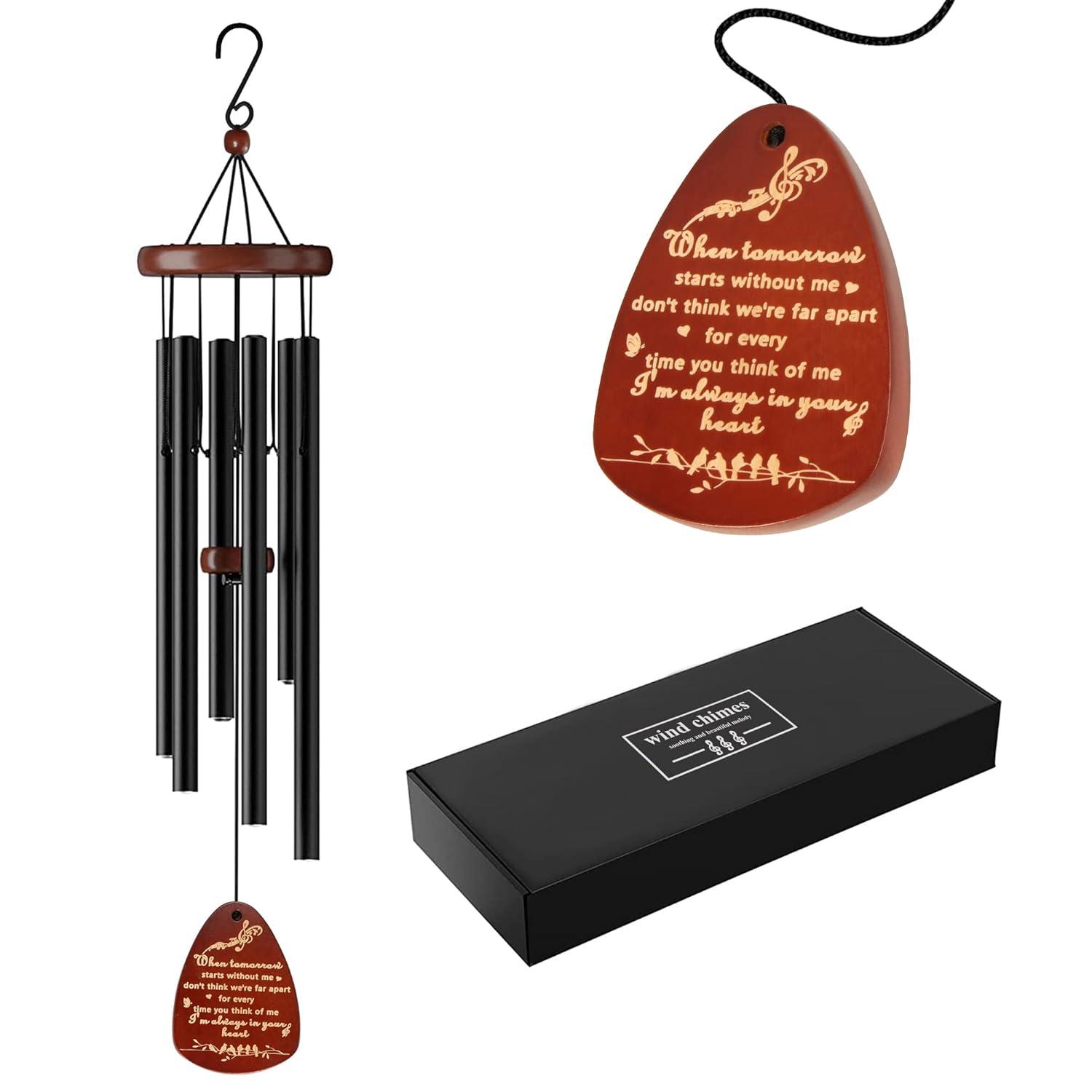 Sympathy Gifts for Loss of Loved One 32" Memorial Wind Chimes for Loss of Loved One Bereavement Condolence Gifts Sympathy Windchimes Memory Wind Chime with Memorial Card