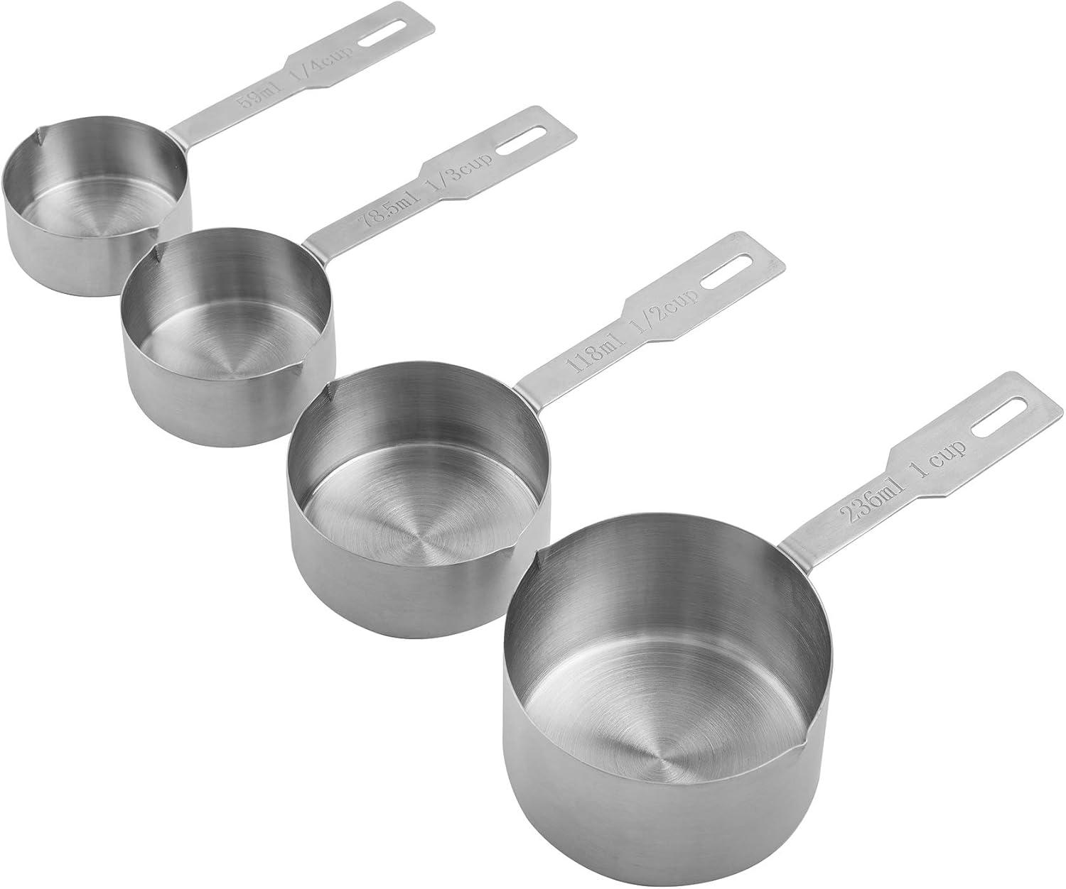 Fox Run Brands Deluxe 4-Pieces Stainless Steel Measuring Cup Set