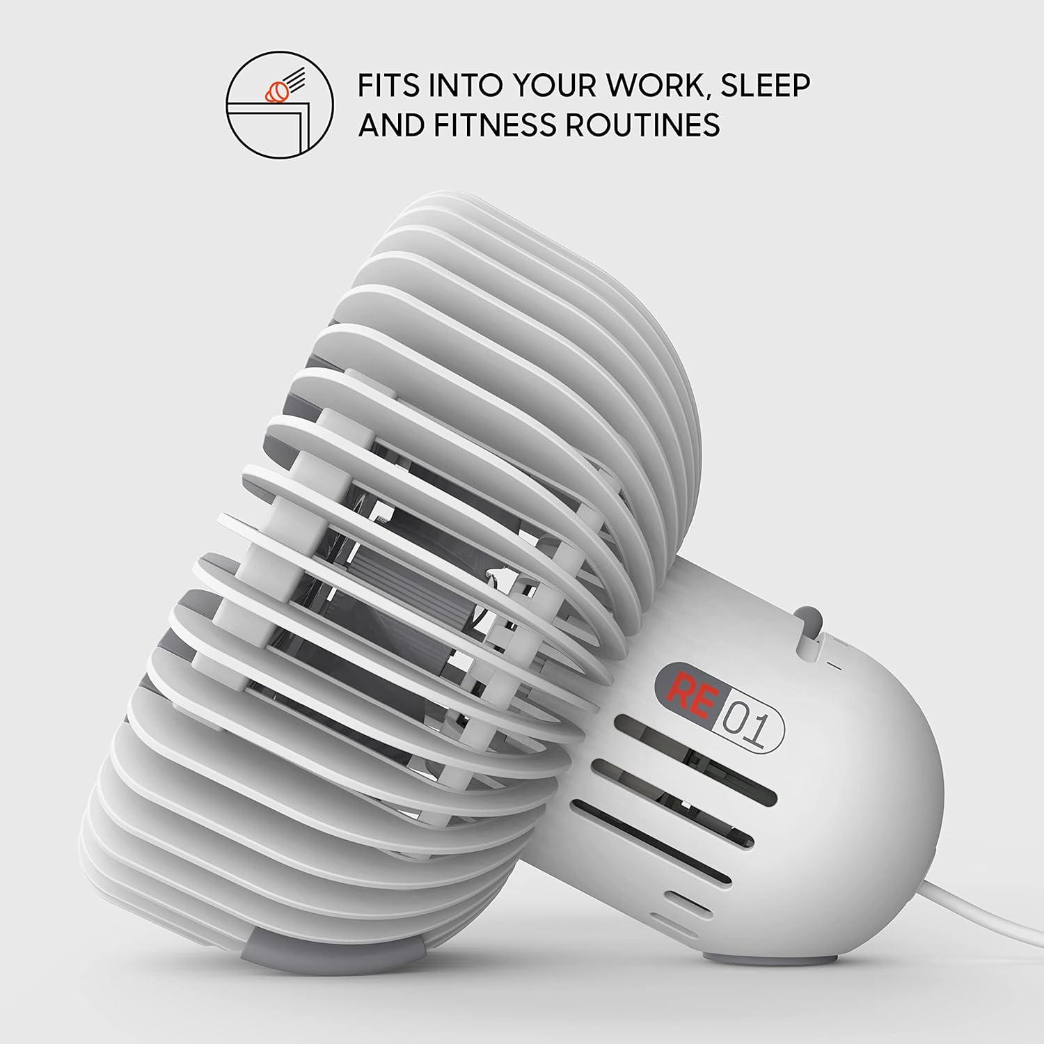 Sharper Image Refresh 01 Desktop Fan, 7", White (New)