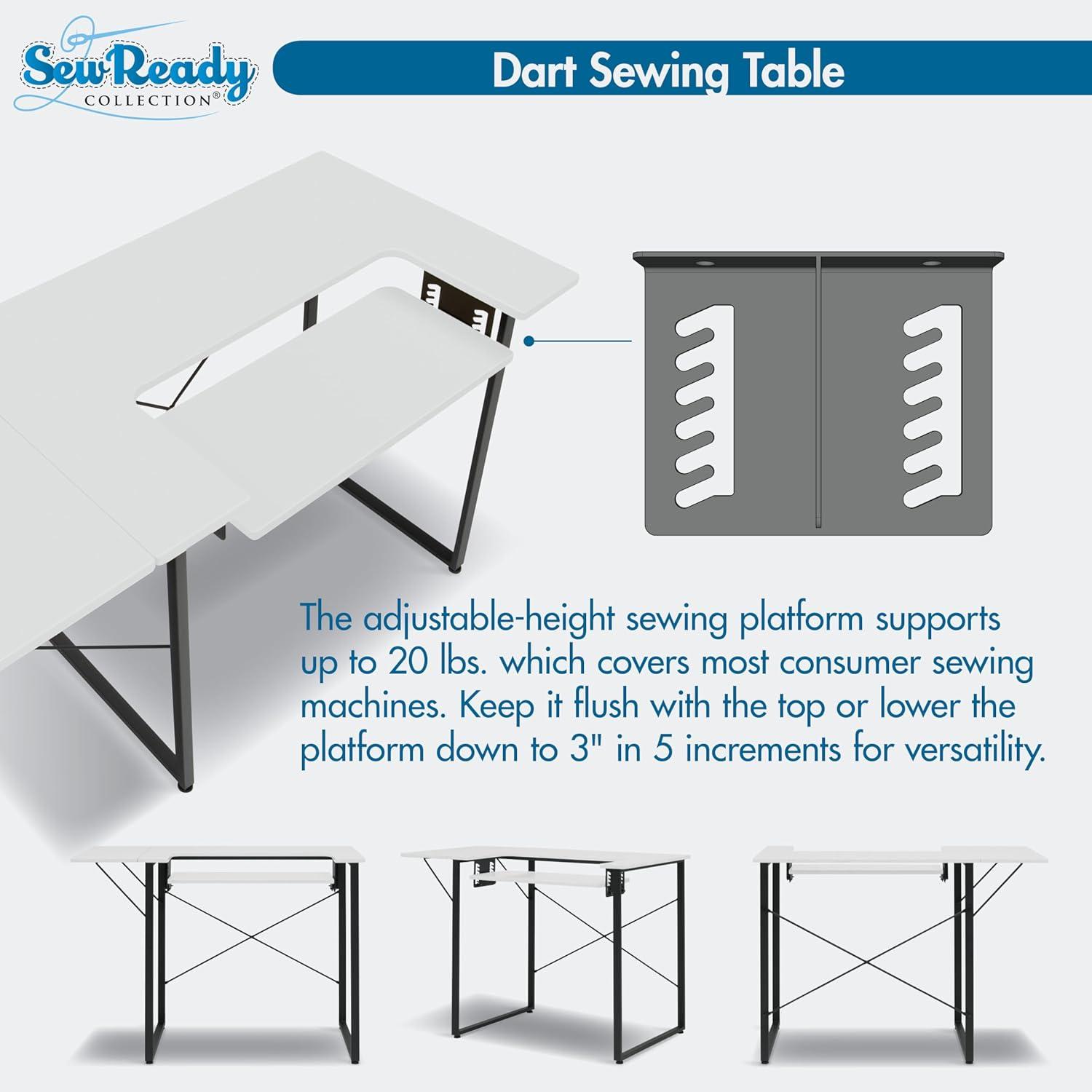 Sew Ready 41'' x 23'' Sewing Table with Sewing Machine Platform