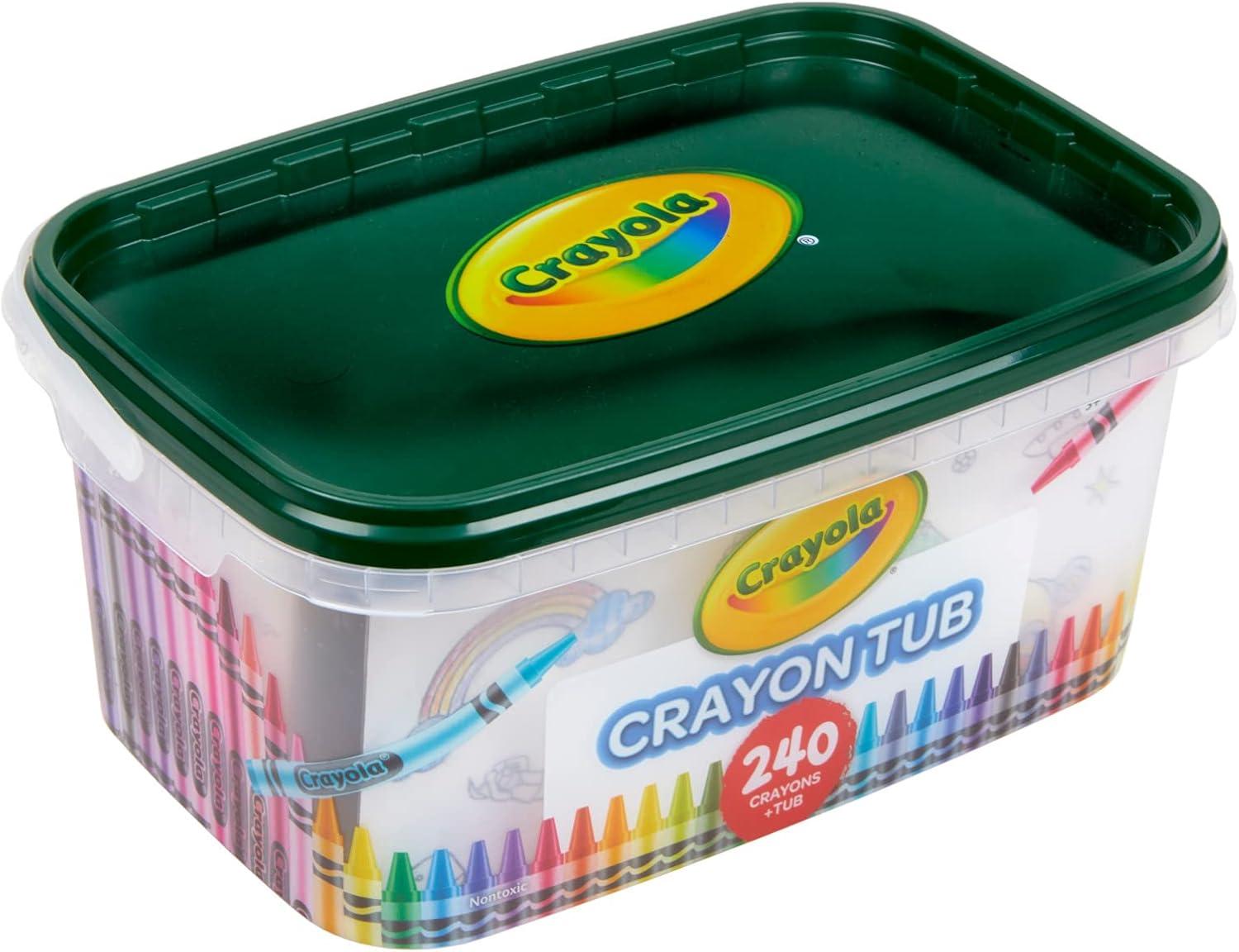 Crayola Crayon Tub (240ct), Bulk Crayon Set for Crafting, 120 Unique Colors, Classroom Must Have for Teachers, Coloring Supplies for Kids, 3+ [Amazon Exclusive]
