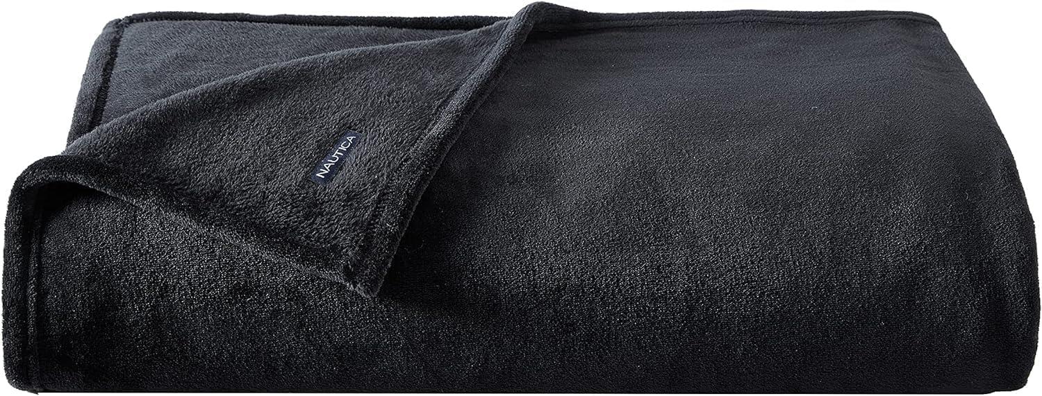 Nautica Nautica Solid Ultra Soft Plush Fleece Blanket