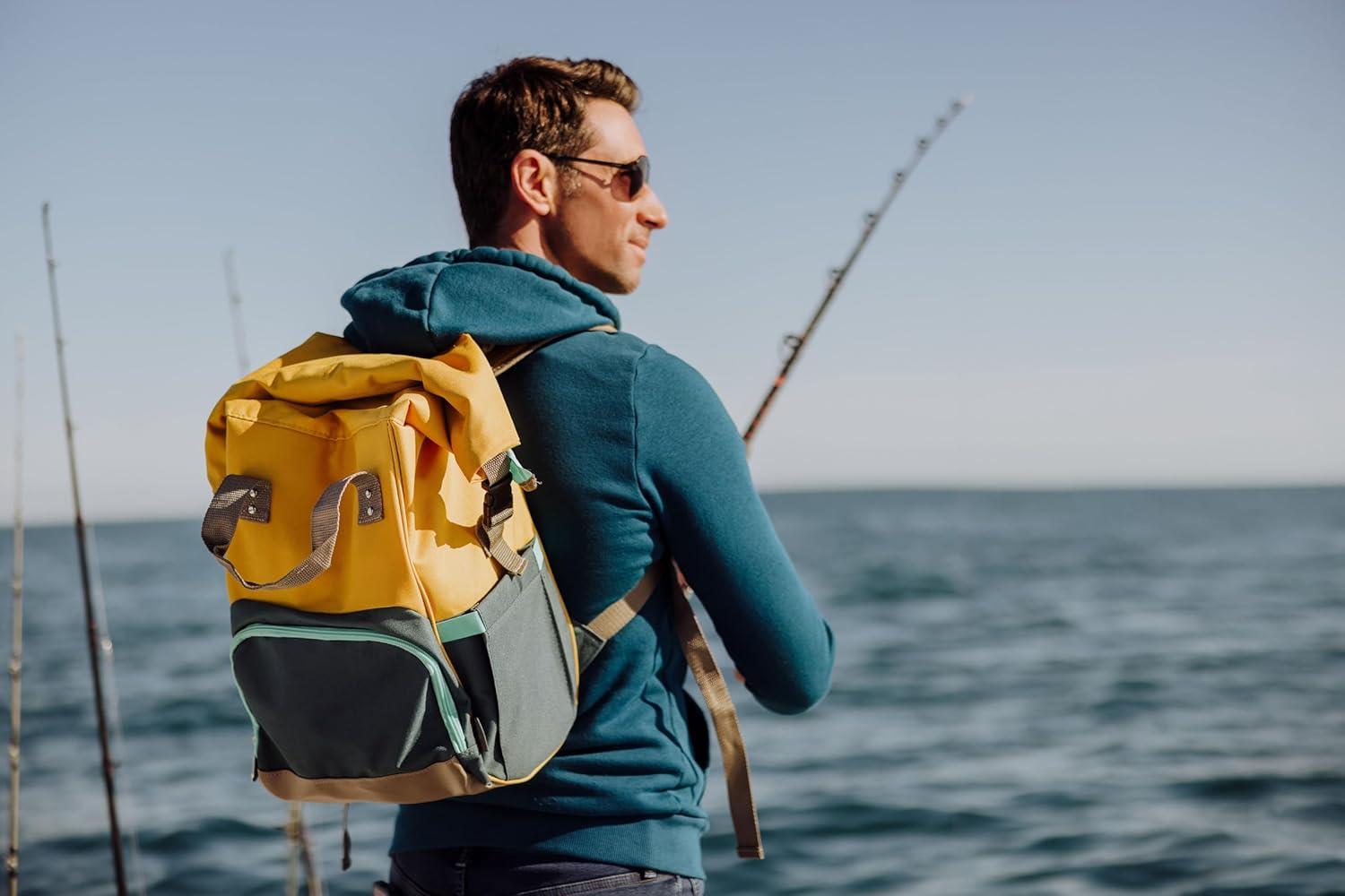 Picnic Time On The Go Roll-Top Backpack Cooler - Hiking Backpack Cooler