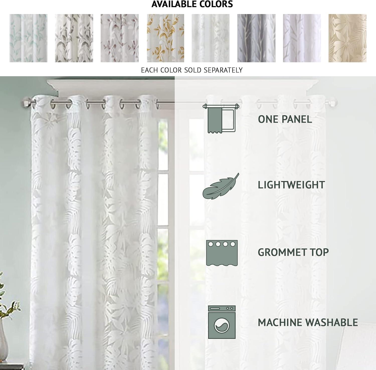 Leilani Palm Leaf Burnout Window Sheer