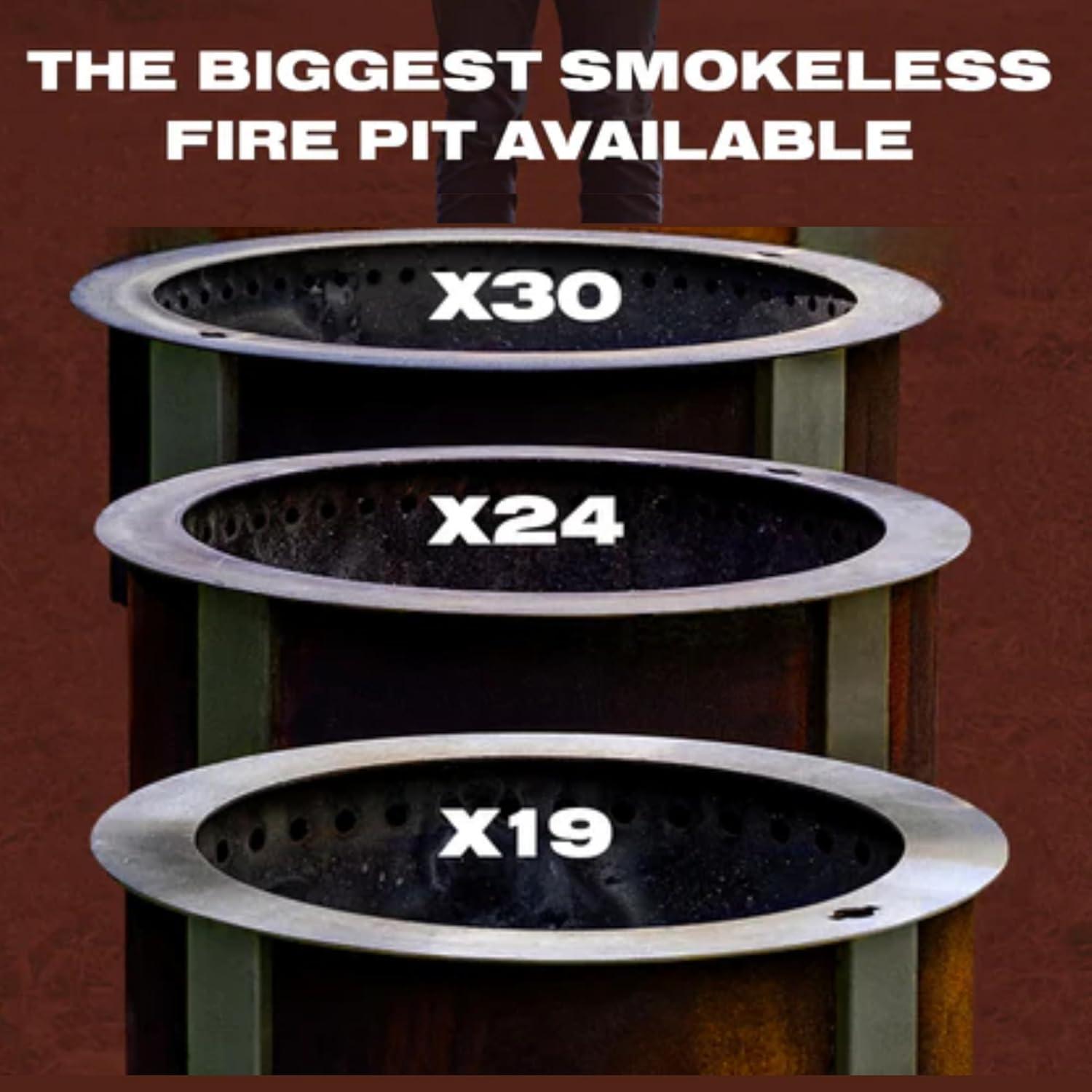 X Series 30 Smokeless Corten Steel Fire Pit