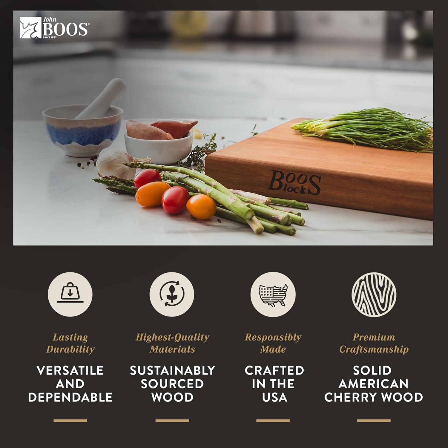 John Boos 18"x12" Reversible Cherry Cutting Board