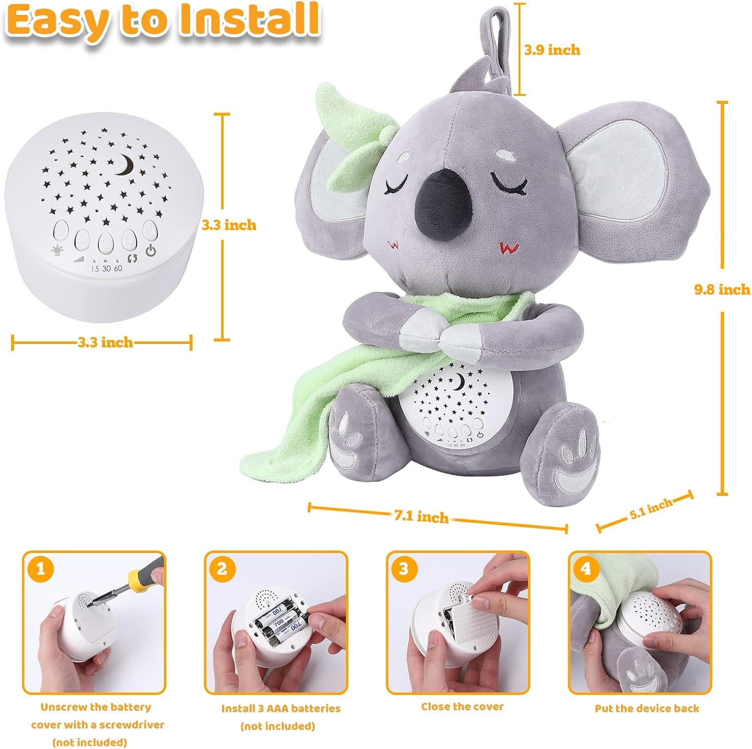 Portable Baby Soother with Projector, Night Light, 15 Lullabies, Auto-Off & Volume Control, Perfect for Newborns & Infants, Travel-Friendly