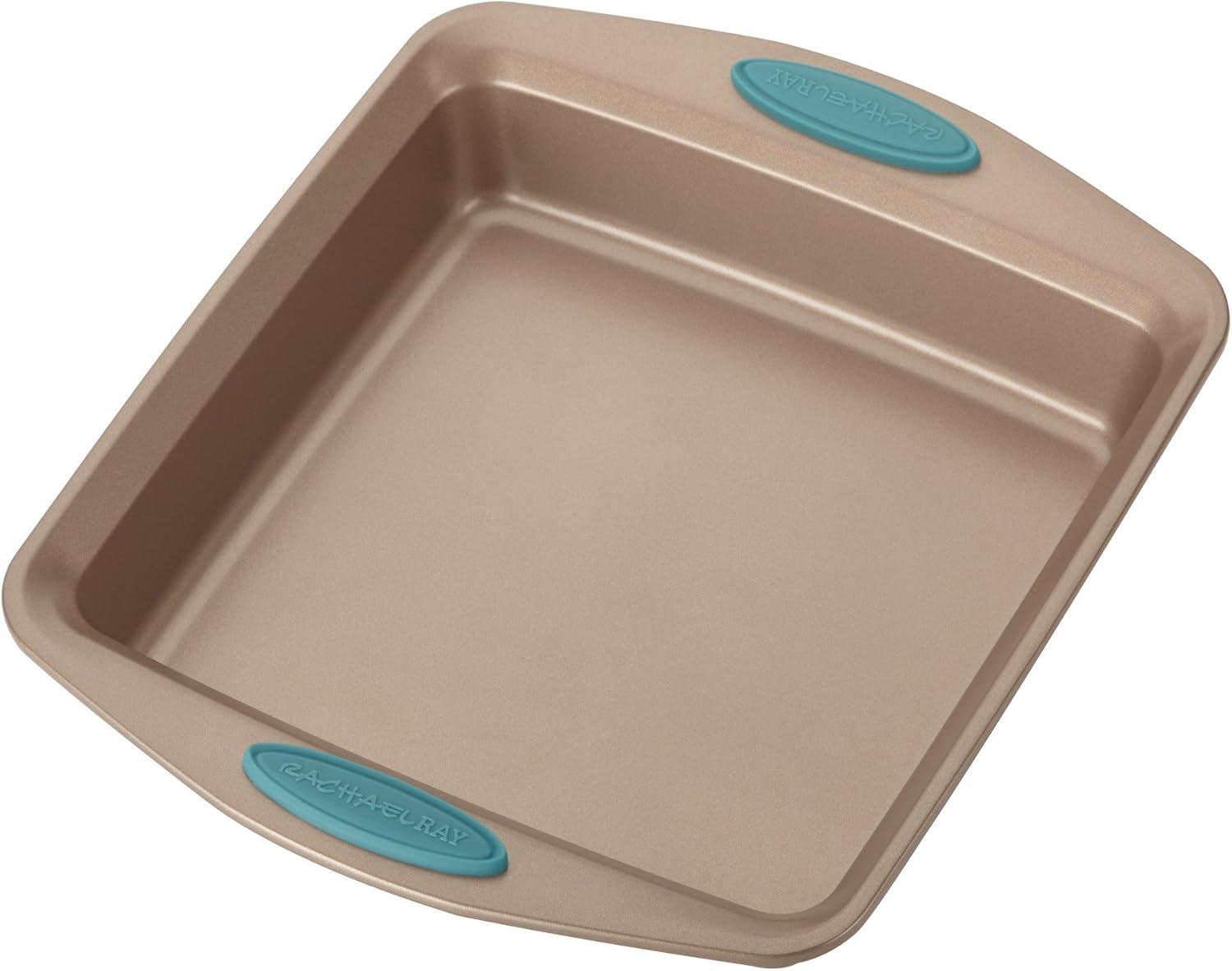 Latte Brown 9-Inch Square Nonstick Steel Cake Pan