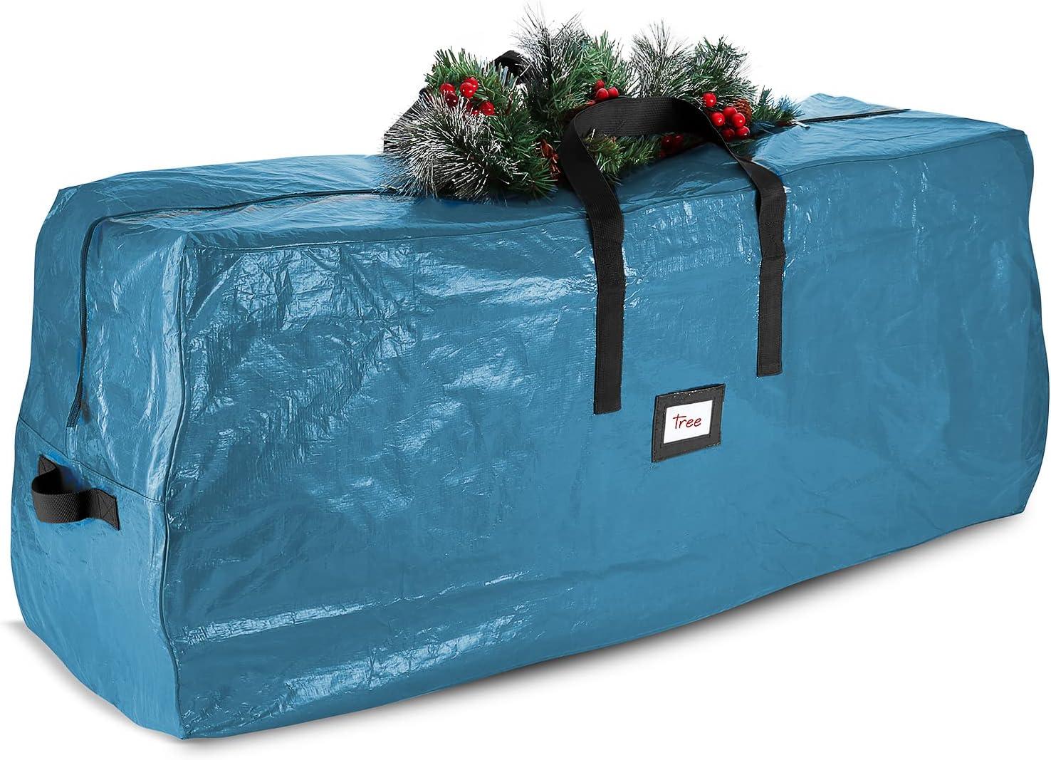 Blue Heavy-Duty Waterproof Christmas Tree Storage Bag