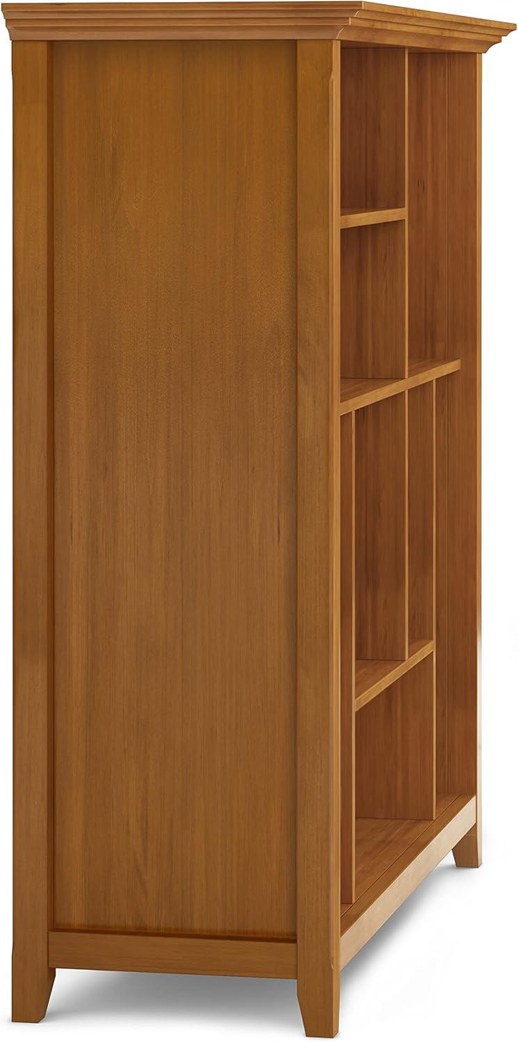 Simpli Home Amherst 44"W Solid Wood Multi Cube Bookcase with 8 Different Sized Storage Cubbies