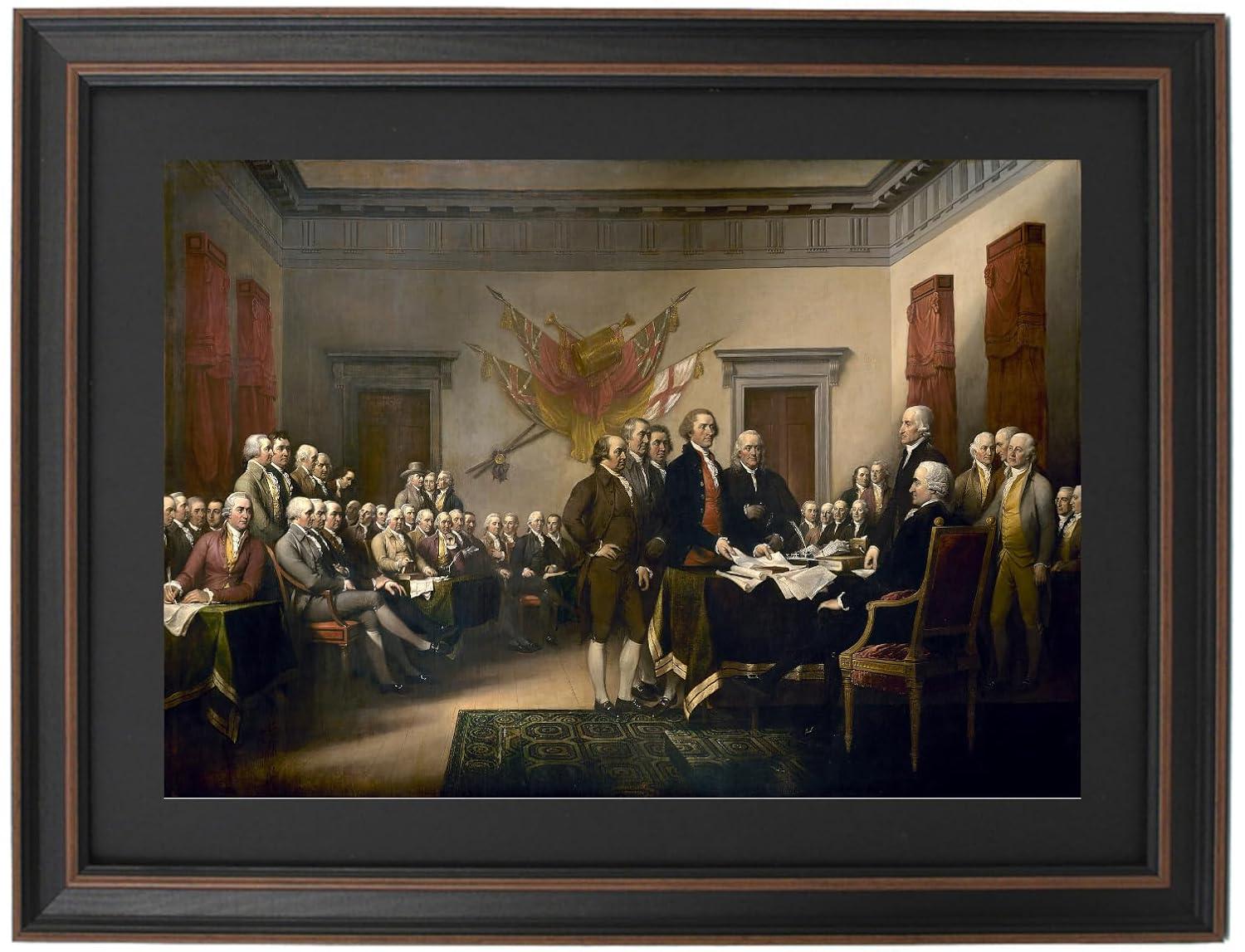 Darby Home Co Declaration Of Independence by John Trumbull | Framed Print