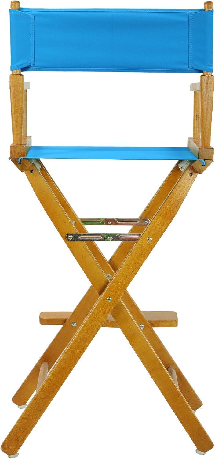 Casual Home 30" Director's Chair Honey Oak Frame-Turquoise Canvas