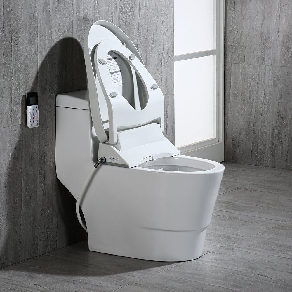 WOODBRIDGE Luxury, Elongated One Piece Advanced Bidet, Smart Toilet Seat with Temperature Controlled Wash Functions and Air Dryer, T-0008, 31 x 18 x 28 inches, Toilet & Bidet