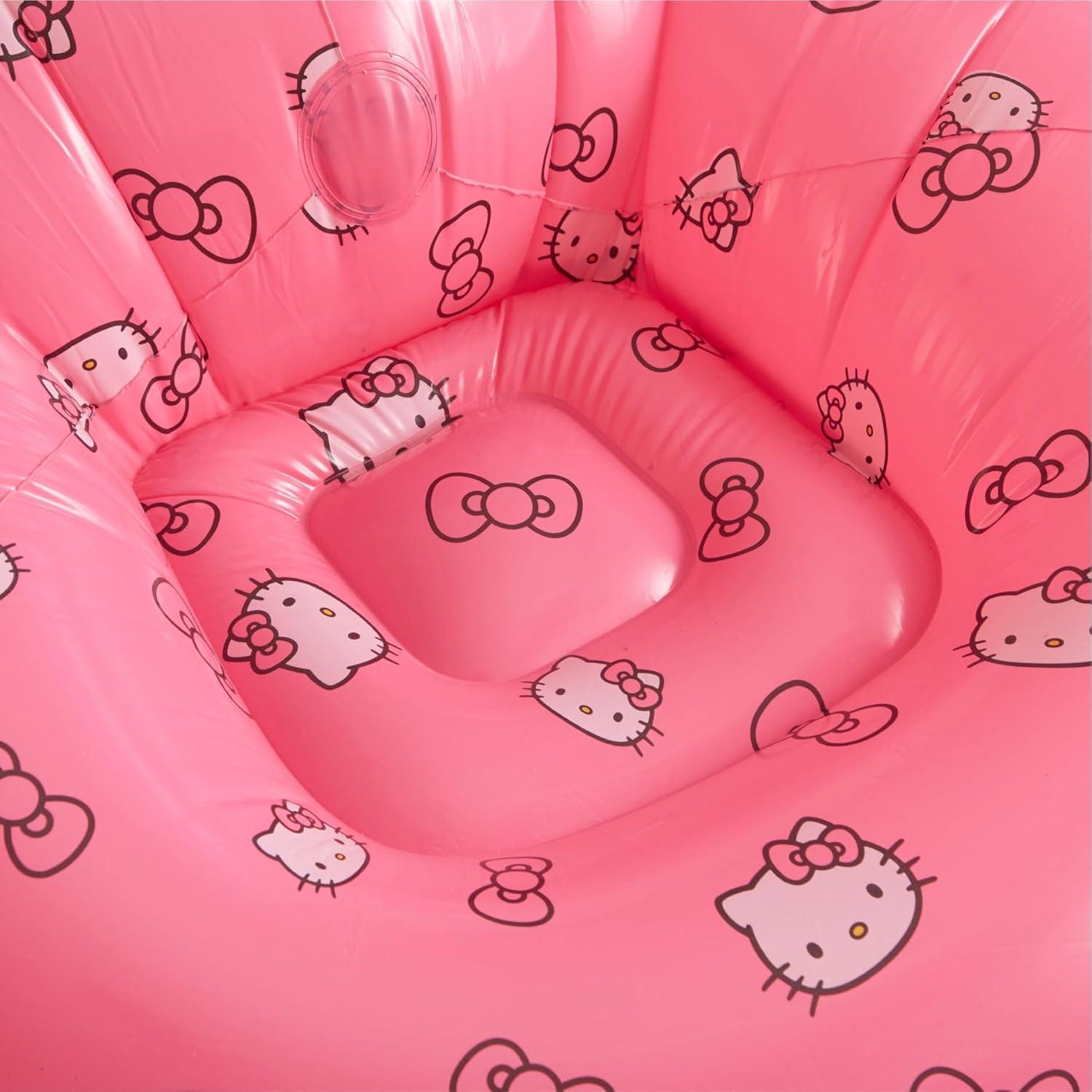 Sanrio Hello Kitty Portable Inflatable Gaming Chair,Kids Fun Comfy Lounge Seat, Ideal for Playrooms and Room Décor