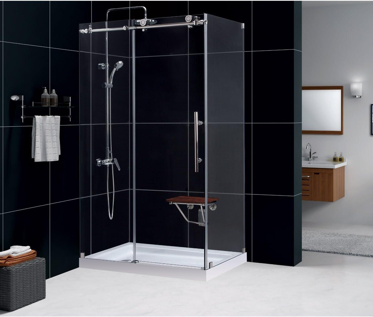 Enigma-X Frameless Sliding Shower Enclosure with Clear Glass