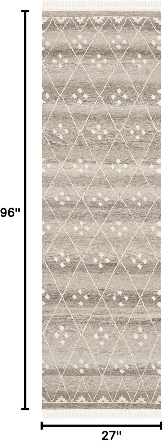 Natural Kilim NKM316 Hand Woven Runner Rug - Natural/Ivory - 2'3"x8' - Safavieh.