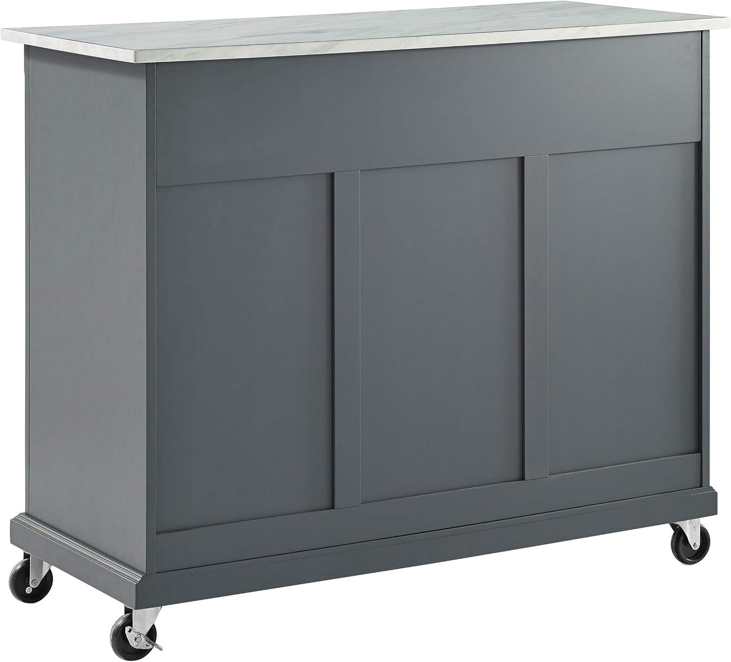 Avery Kitchen Cart - Crosley: Hardwood Brushed Nickel