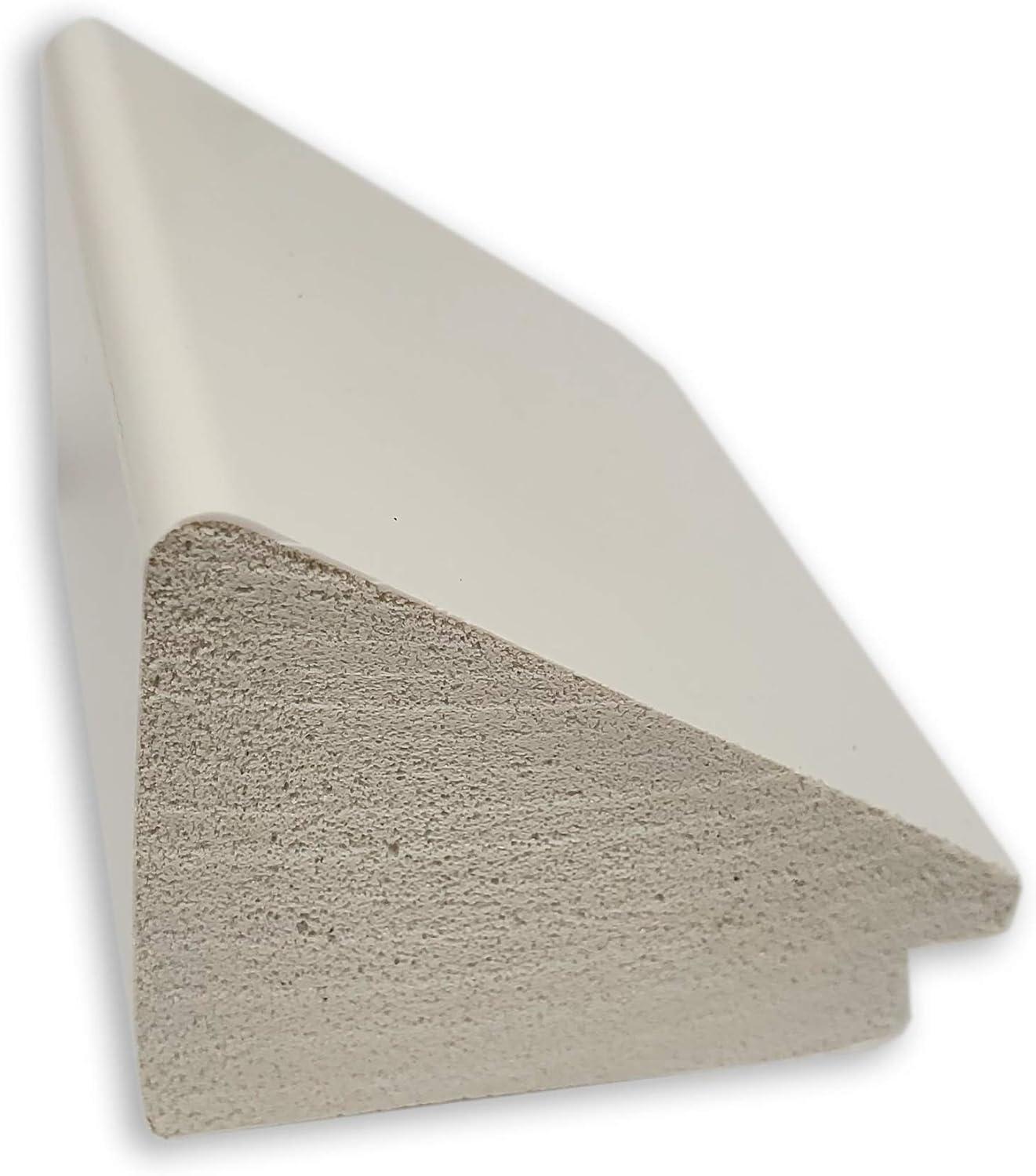 22" x 28" Wedge Framed Bathroom Vanity Wall Mirror White - Amanti Art: Modern, Satin Finish, No Assembly Required