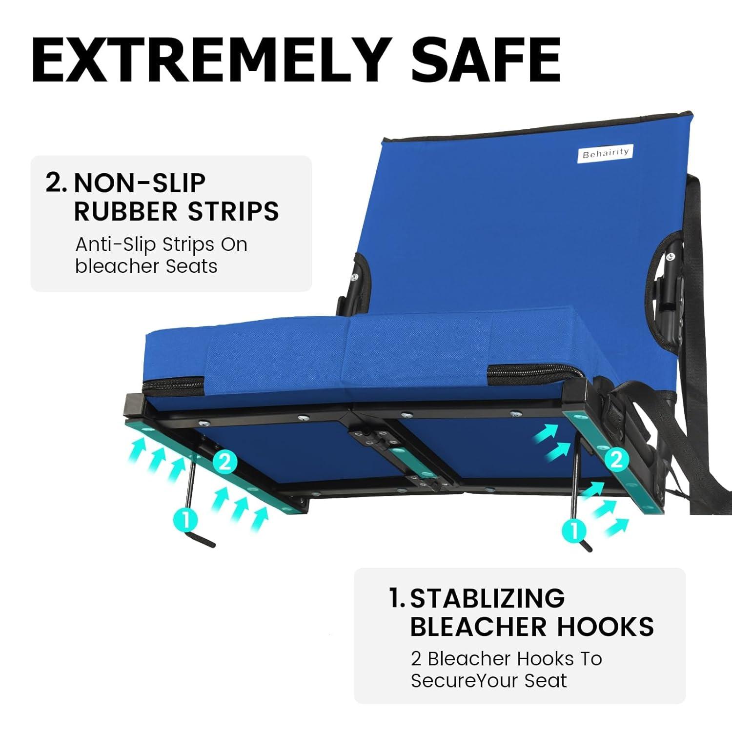 Folding Stadium Seat with Cushions