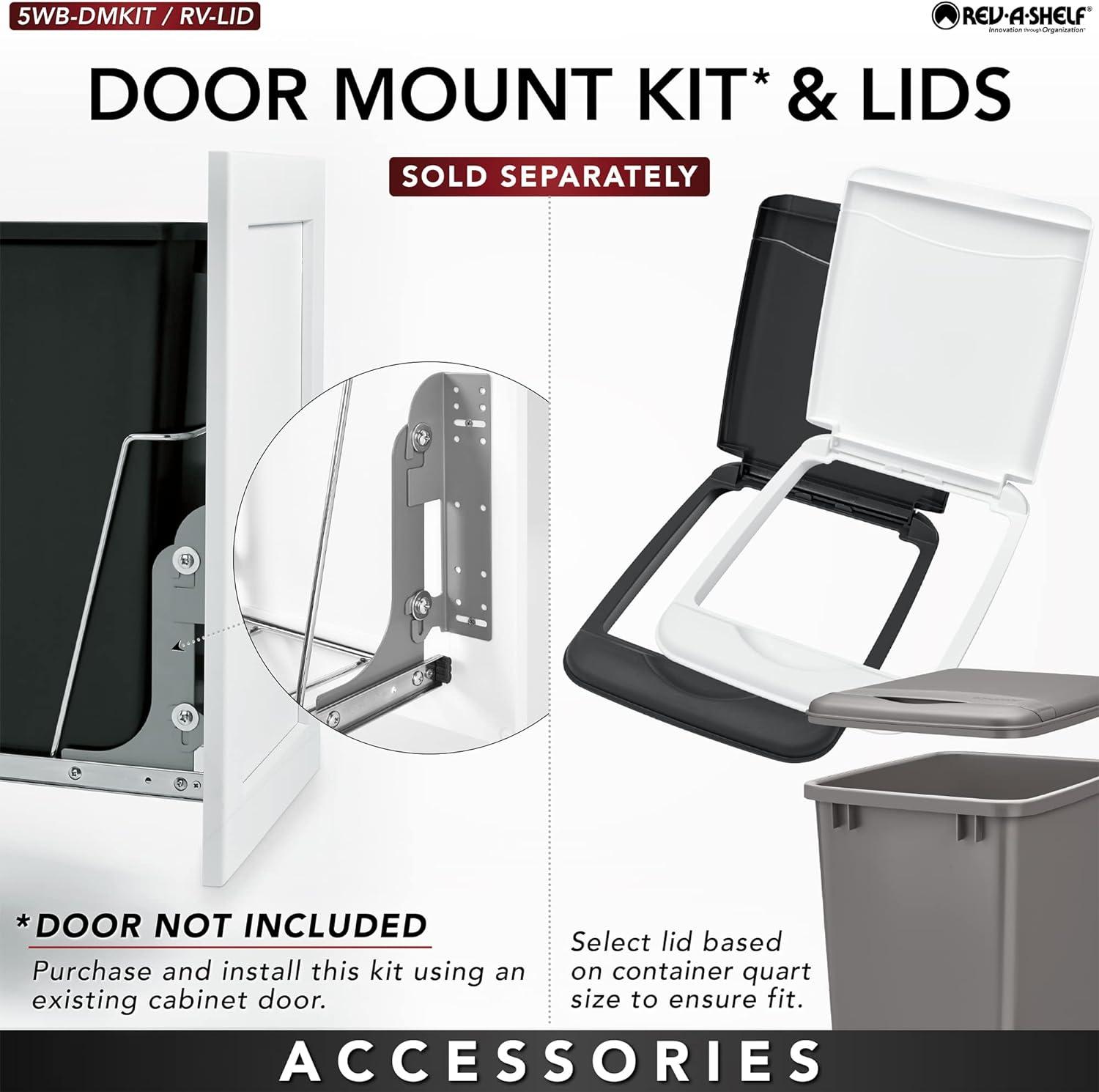 Rev-A-Shelf Rev-A-Shelf Double Pull Out Trash Can 35 Qt for Kitchen