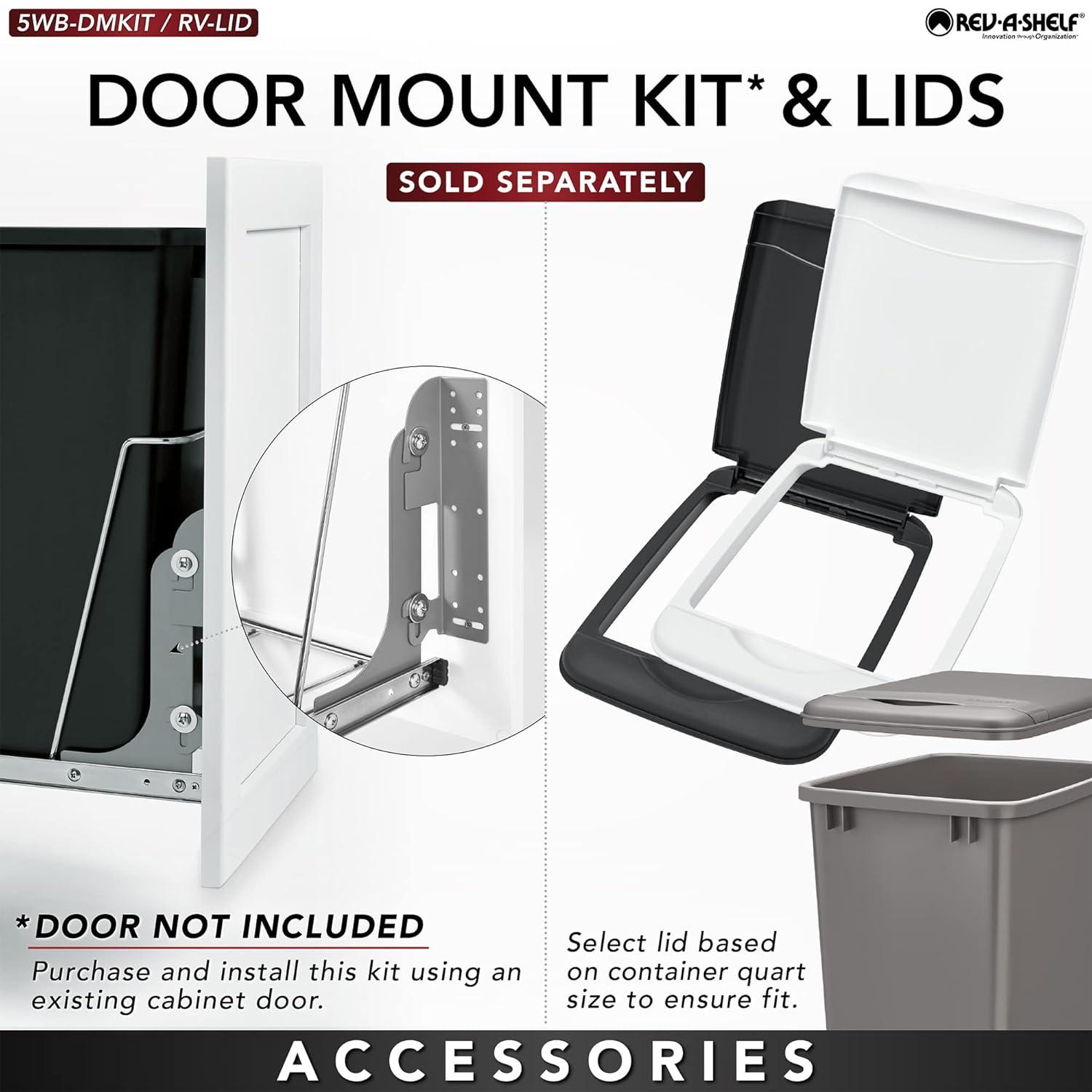 Rev-A-Shelf Rev-A-Shelf Double Pull Out Trash Can 27 Qt for Kitchen