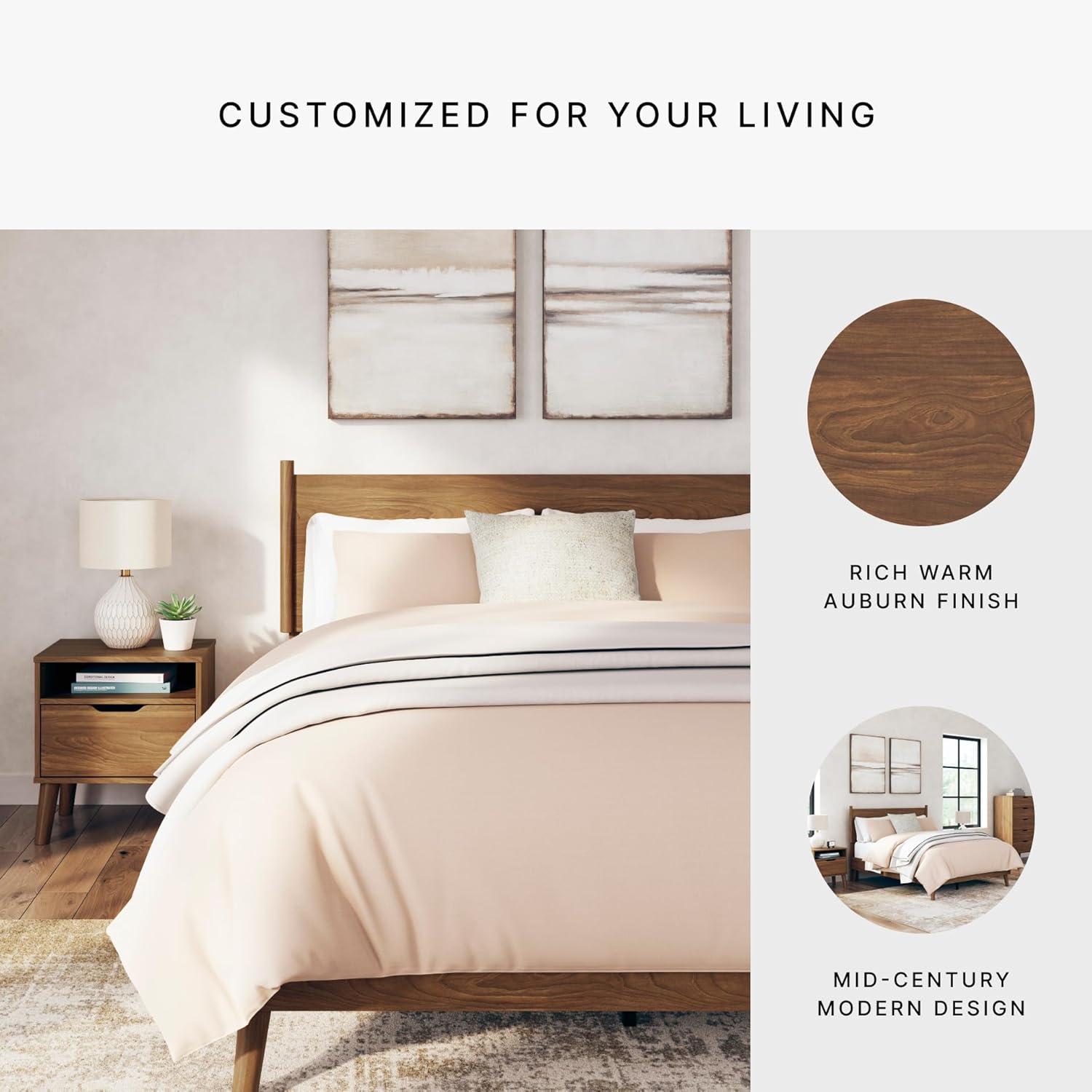 Full Aprilyn Platform Bed White - Signature Design by Ashley: Sleek, No Box Spring Required