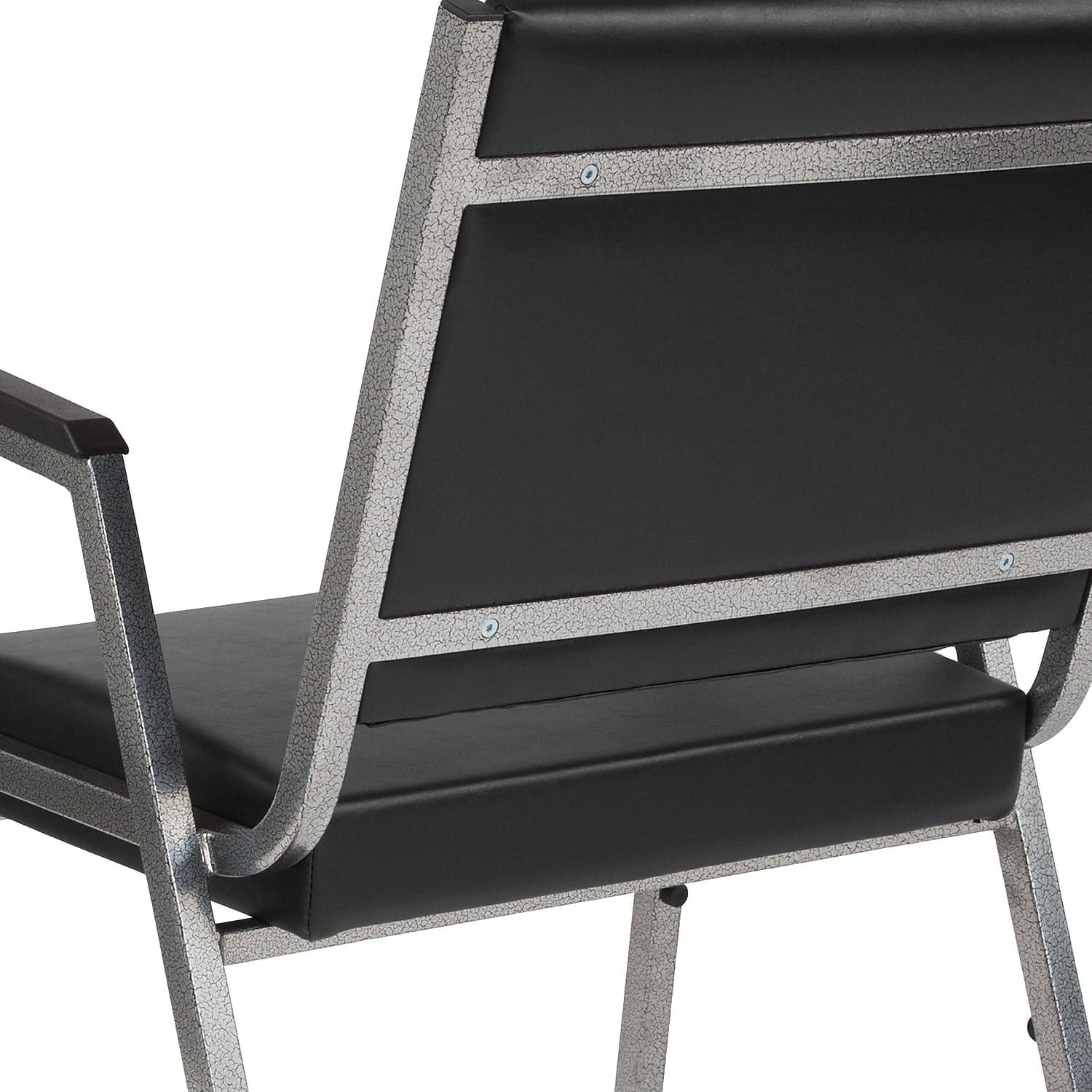 Flash Furniture HERCULES Series 1000 lb. Rated Black Antimicrobial Vinyl Bariatric Medical Reception Arm Chair