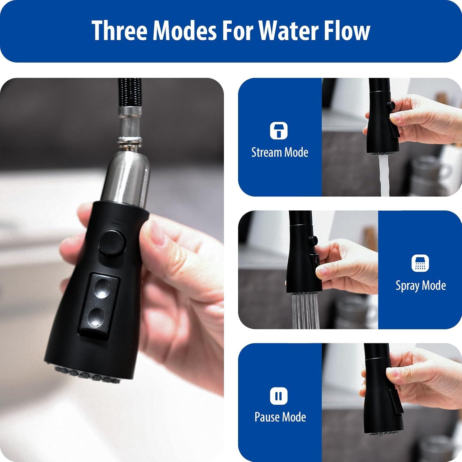 ARCORA ARCORA Stainless Steel  Single Handle Pull-Down Sprayer Kitchen Faucet Set with Touchless Sensor AR7100301B-DC