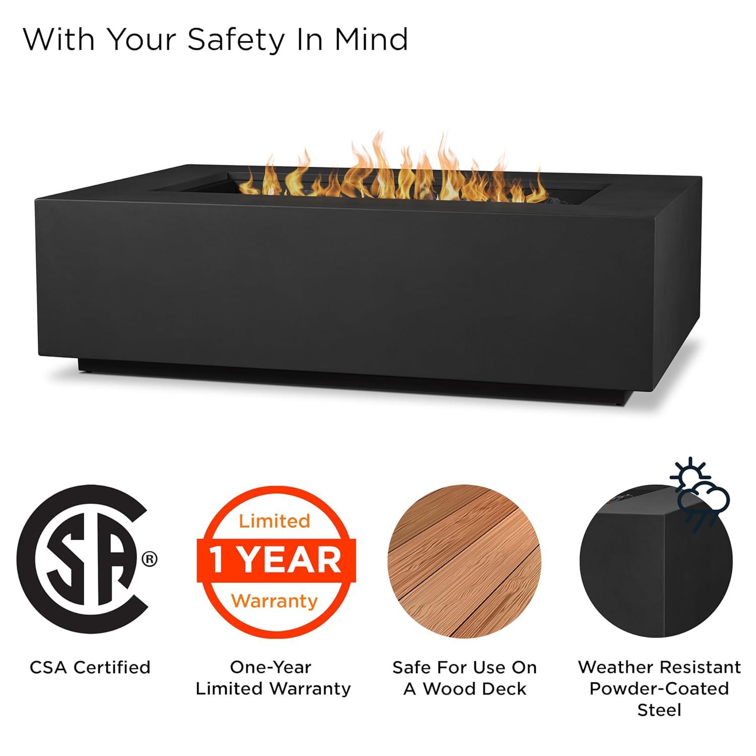 AEGEAN Propane / Natural Gas Outdoor Fire Pit Table