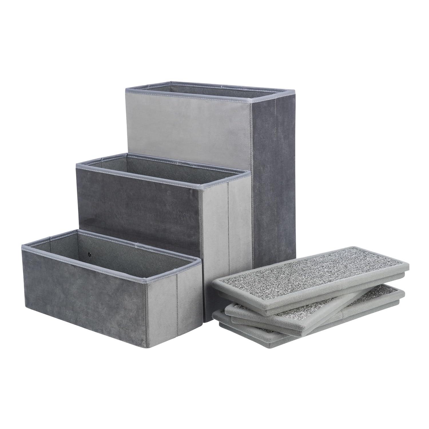 TRIXIE Pawsome Ascent Foldable 3-Step Pet Stairs with Storage, Collapsible, Storage Compartments for Toys