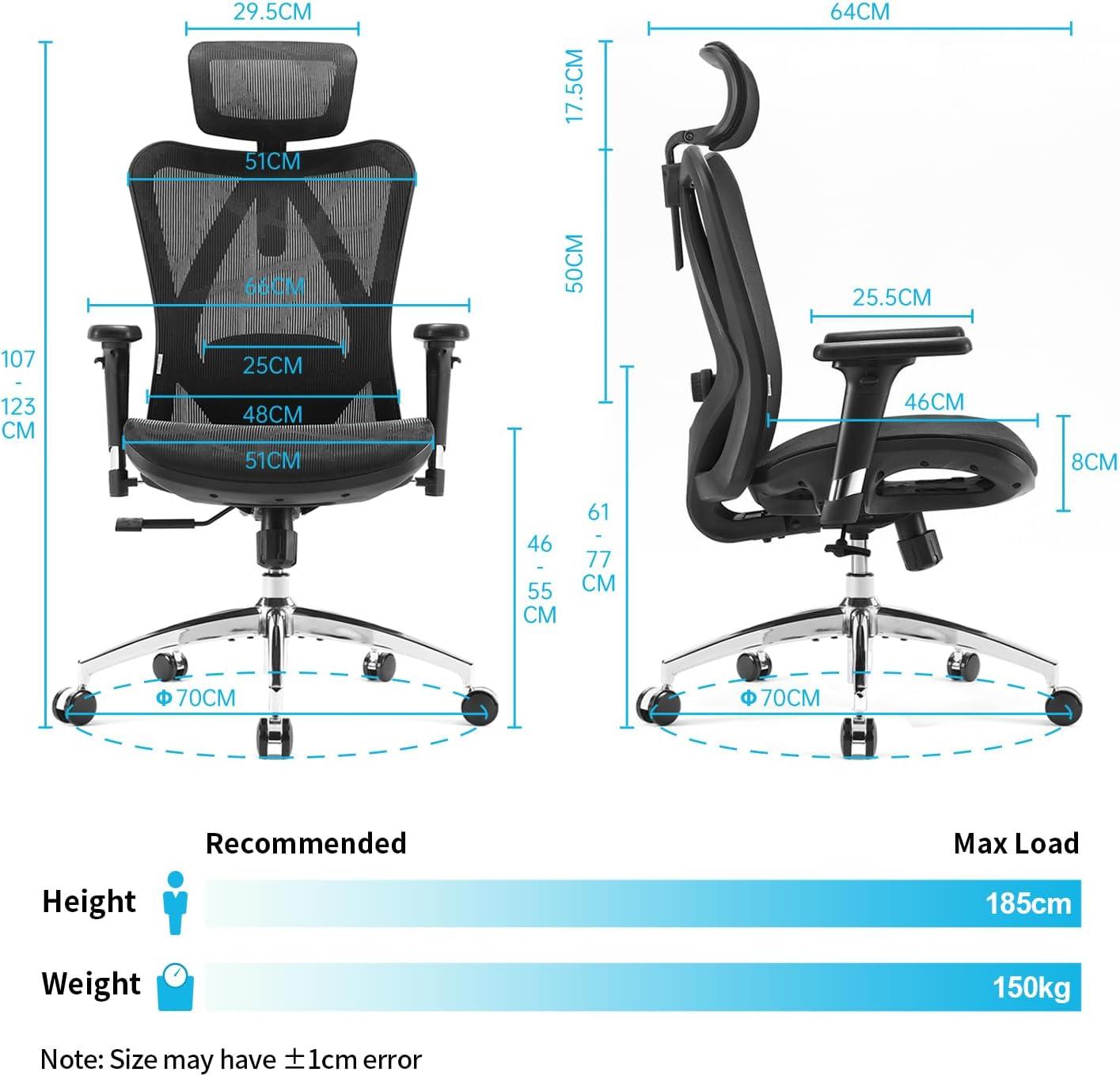 Black High Back Mesh Swivel Office Chair with Adjustable Arms