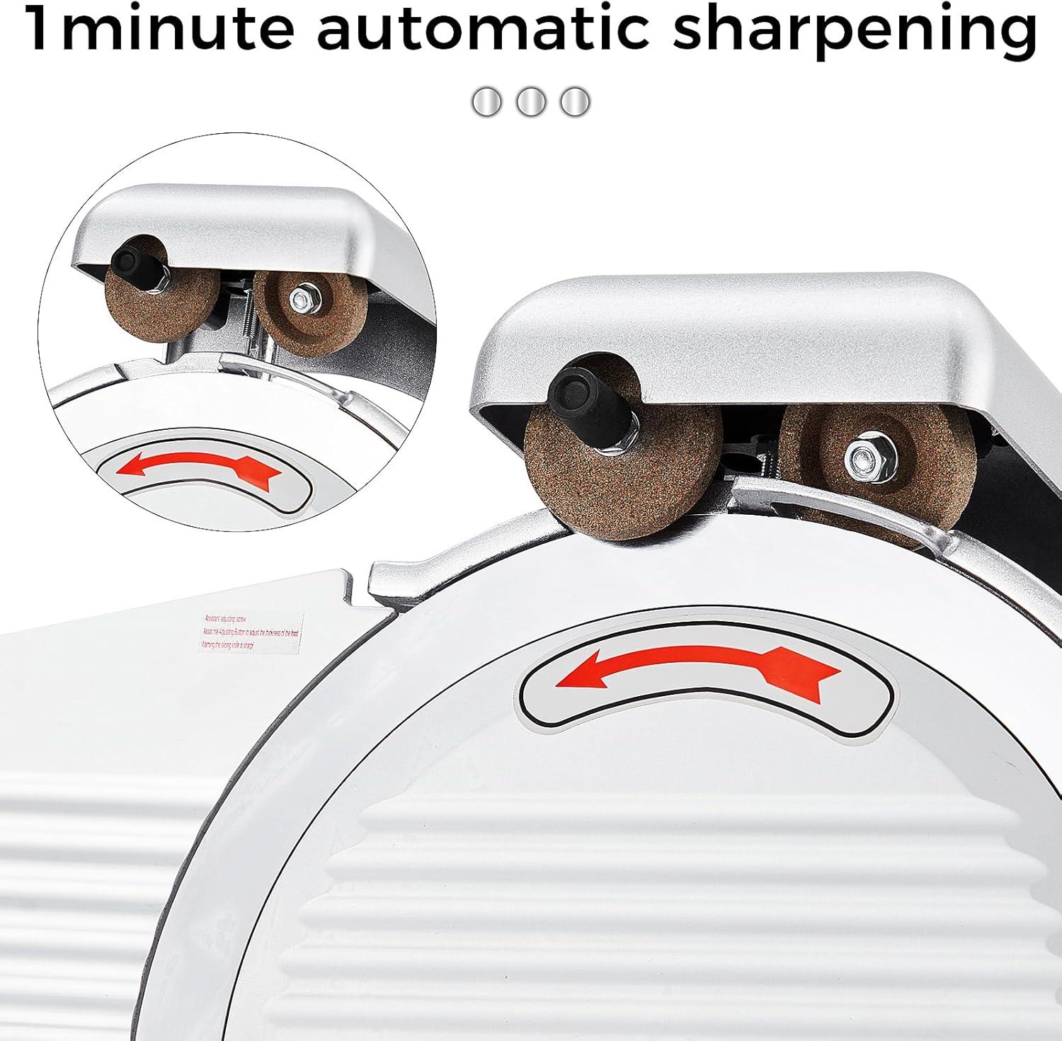 Fashionwu Fashionwu  Commercial Electric Meat Slicer 10" Food Cutter 240W Frozen Deli Slicer Machine