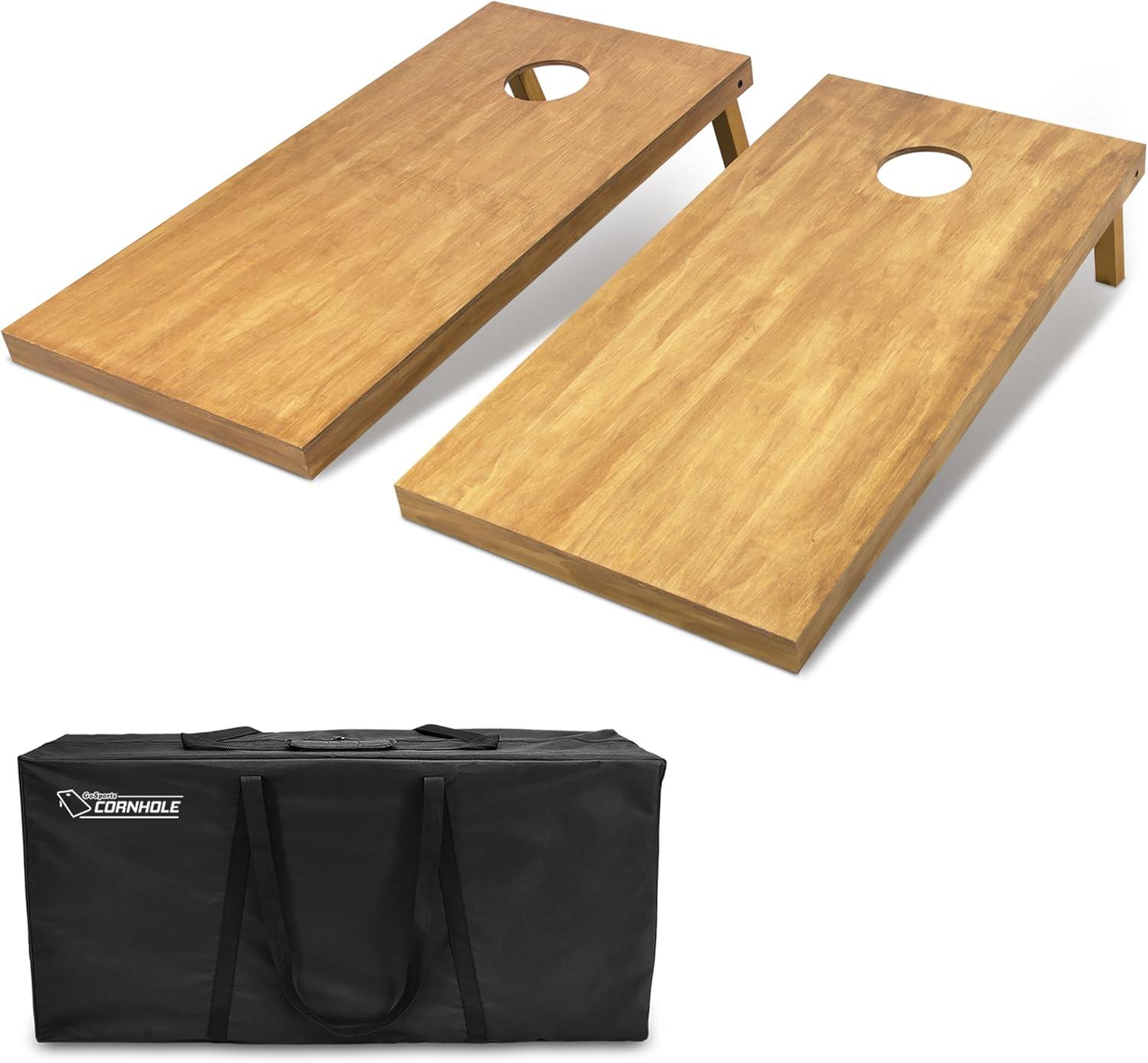 2' x 4' Solid Wood Cornhole Set with Carrying Case