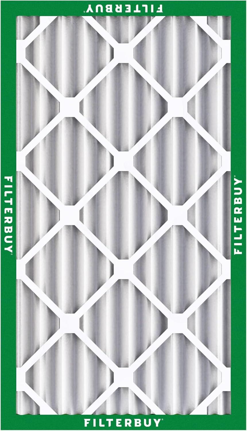 Filterbuy 16x25x4 MERV 8 Pleated HVAC AC Furnace Air Filters (4-Pack)