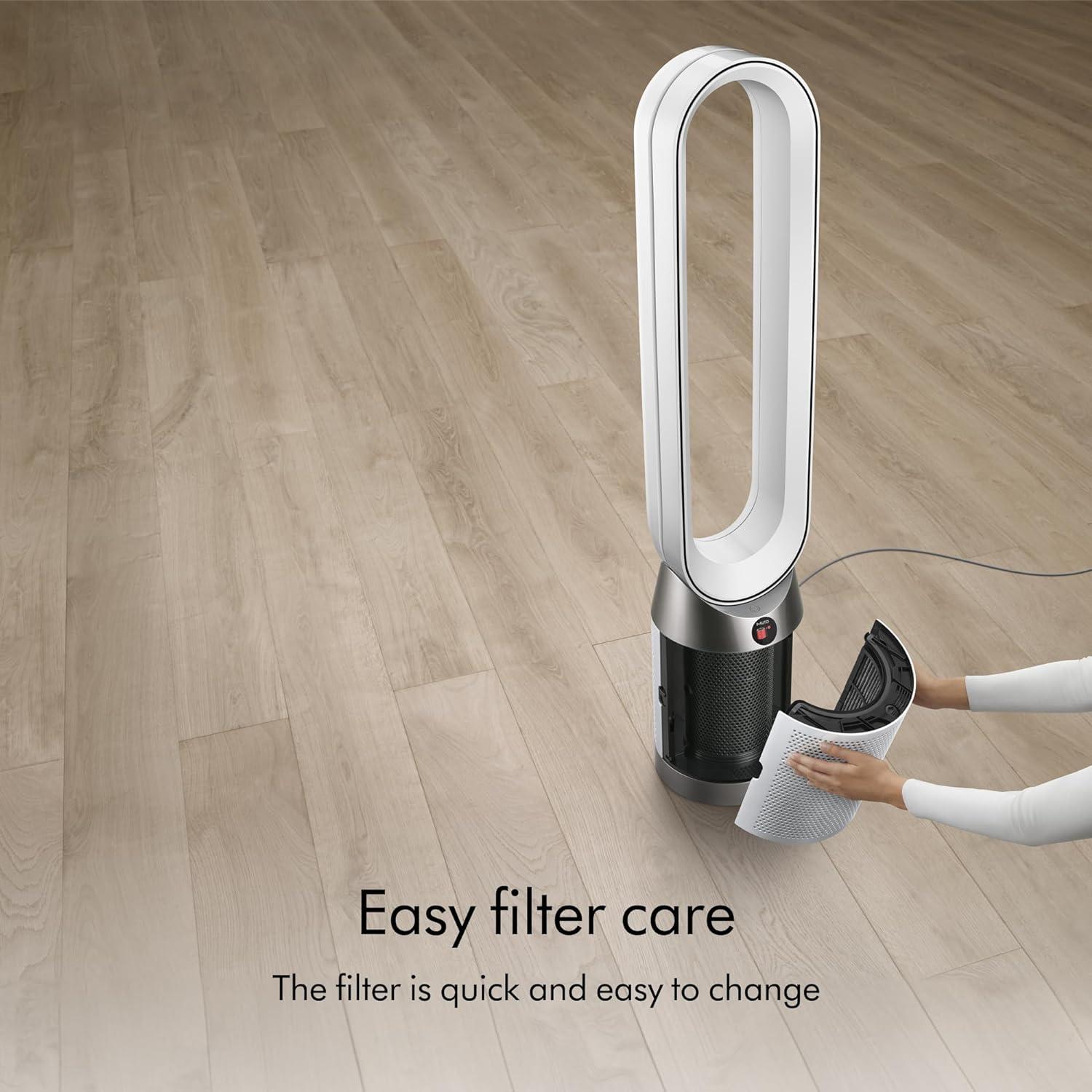 Dyson Purifier Cool Gen1 TP10: HEPA Air Purifier & Fan, 10 Settings, Captures Allergens, White/Nickel, Electric, 2-Year Warranty