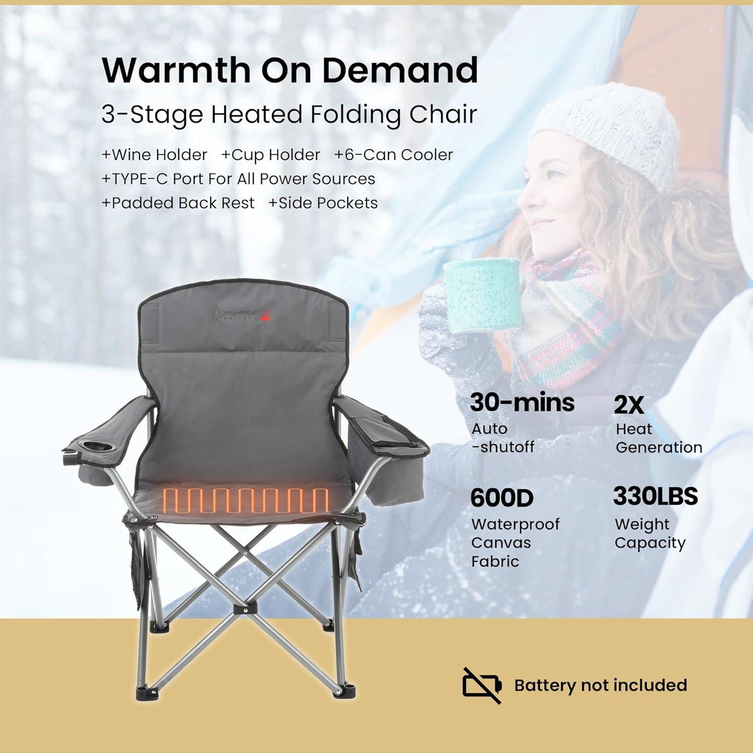 Folding Camping Chair with Cushions