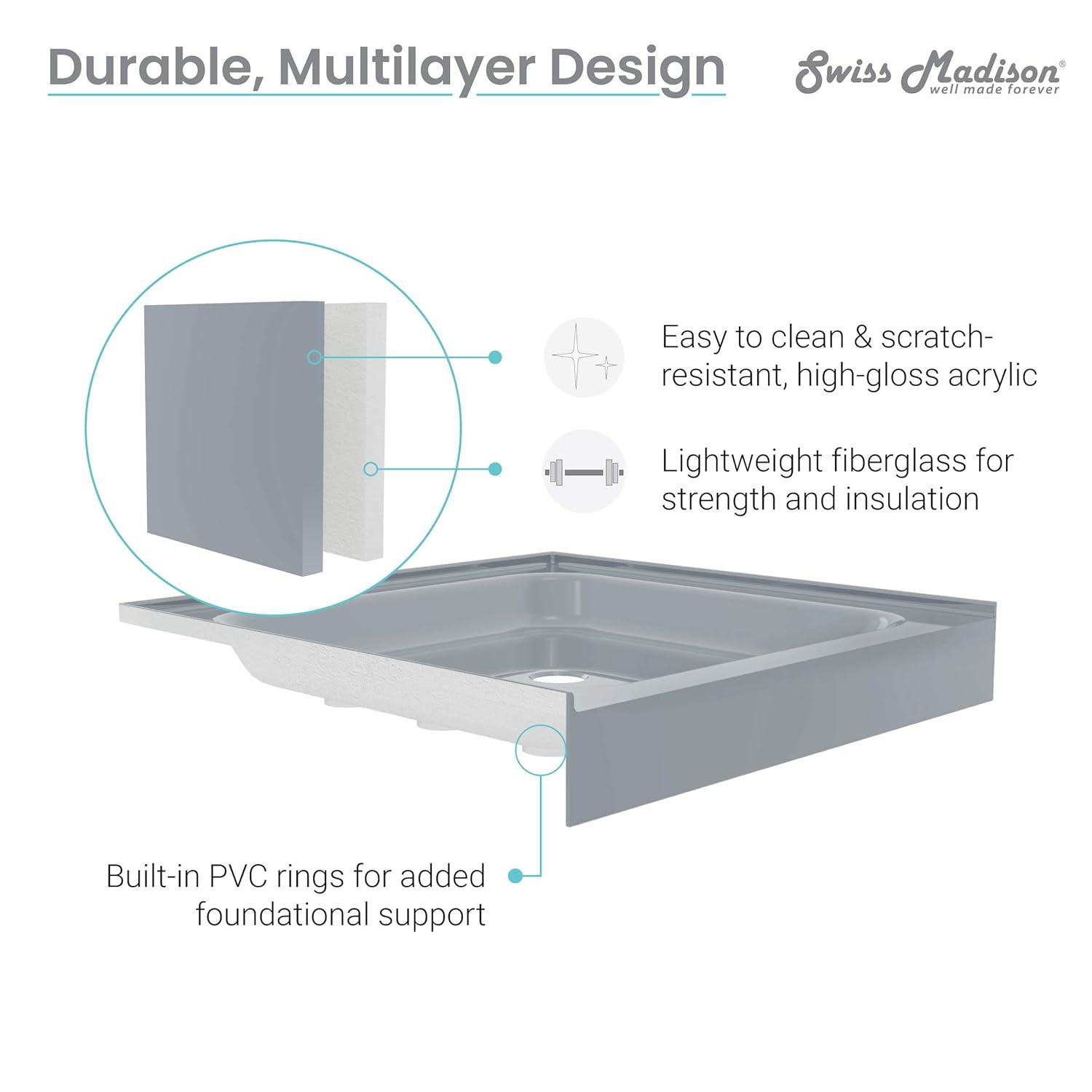 Voltaire 48" x 36" Single-Threshold, Shower Base