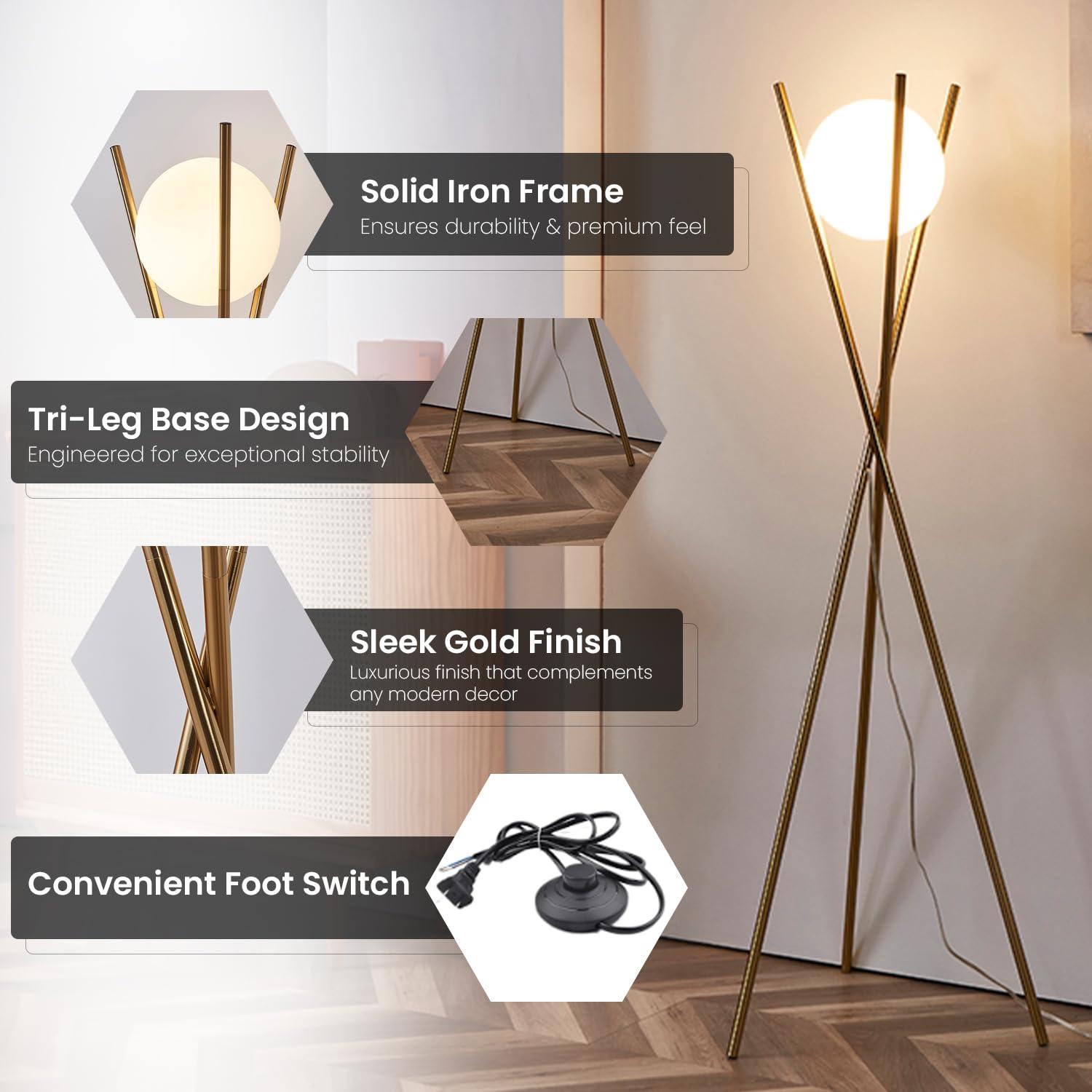 Ozarke Solstice Floor Lamp - Gold